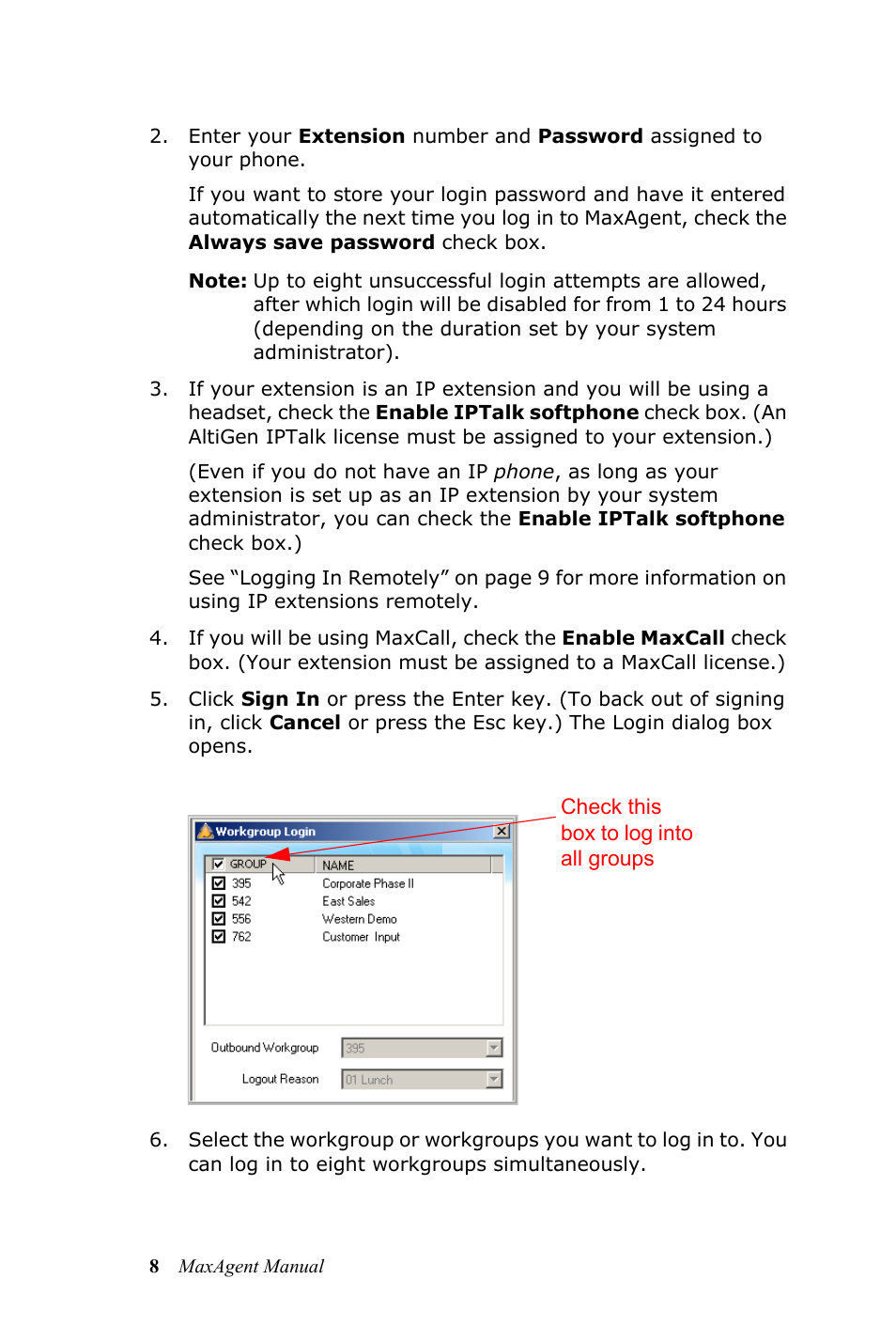 AltiGen MAXCS 7.5 MaxAgent User Manual | Page 14 / 95