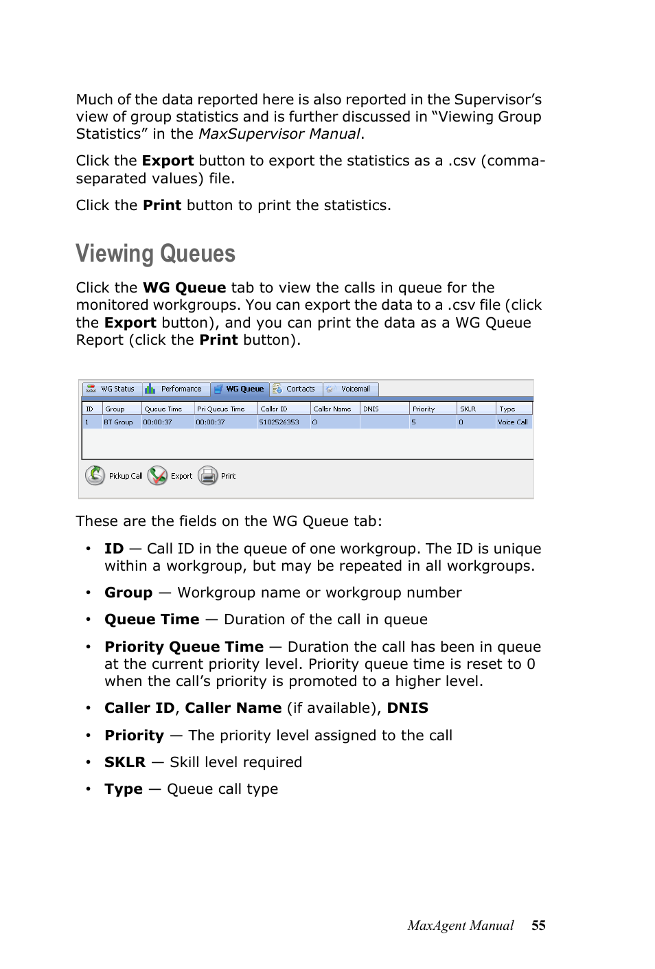 Viewing queues | AltiGen MAXCS 7.5 MaxAgent User Manual | Page 61 / 95
