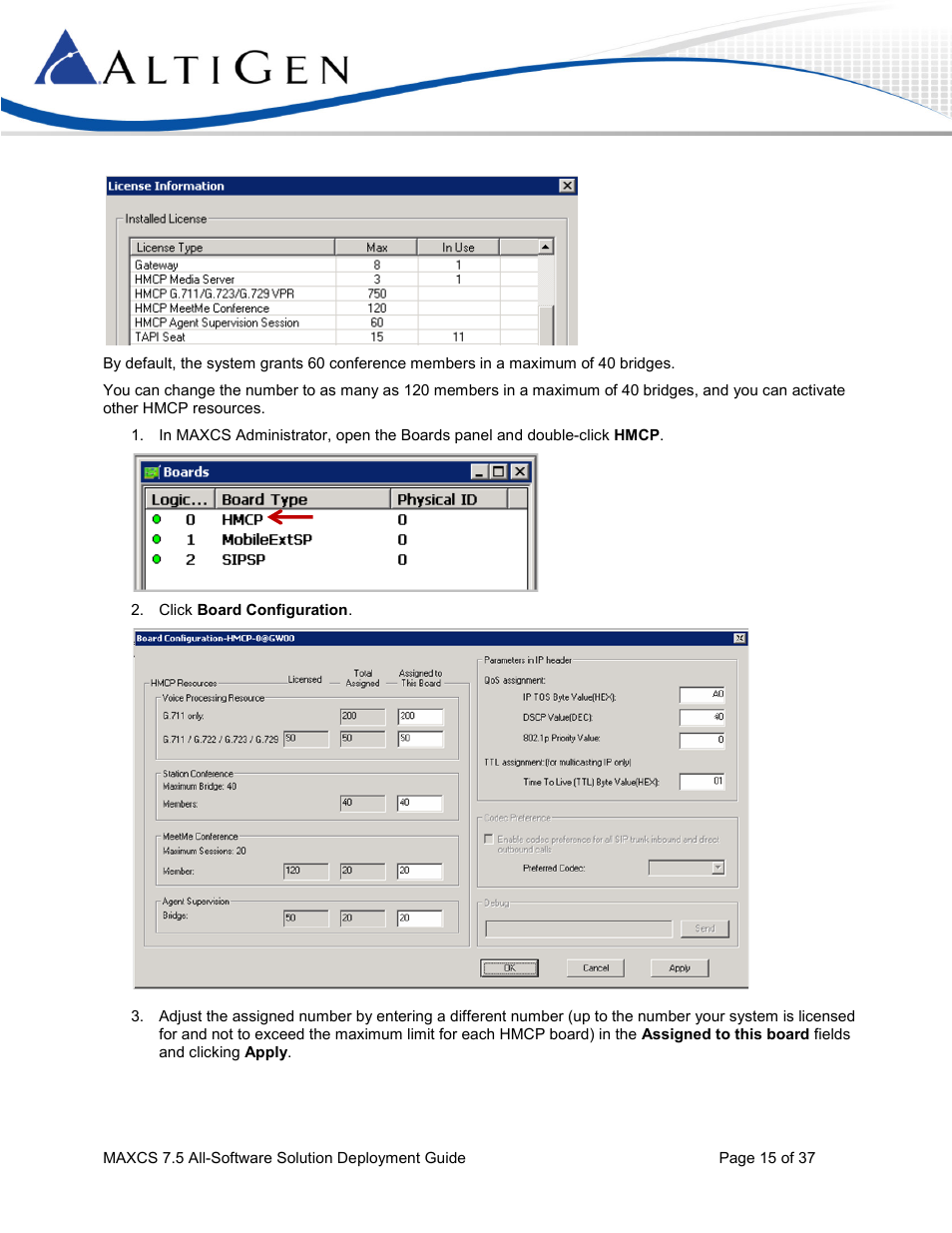 AltiGen MAXCS 7.5 Softswitch Deployment Guide User Manual | Page 15 / 37