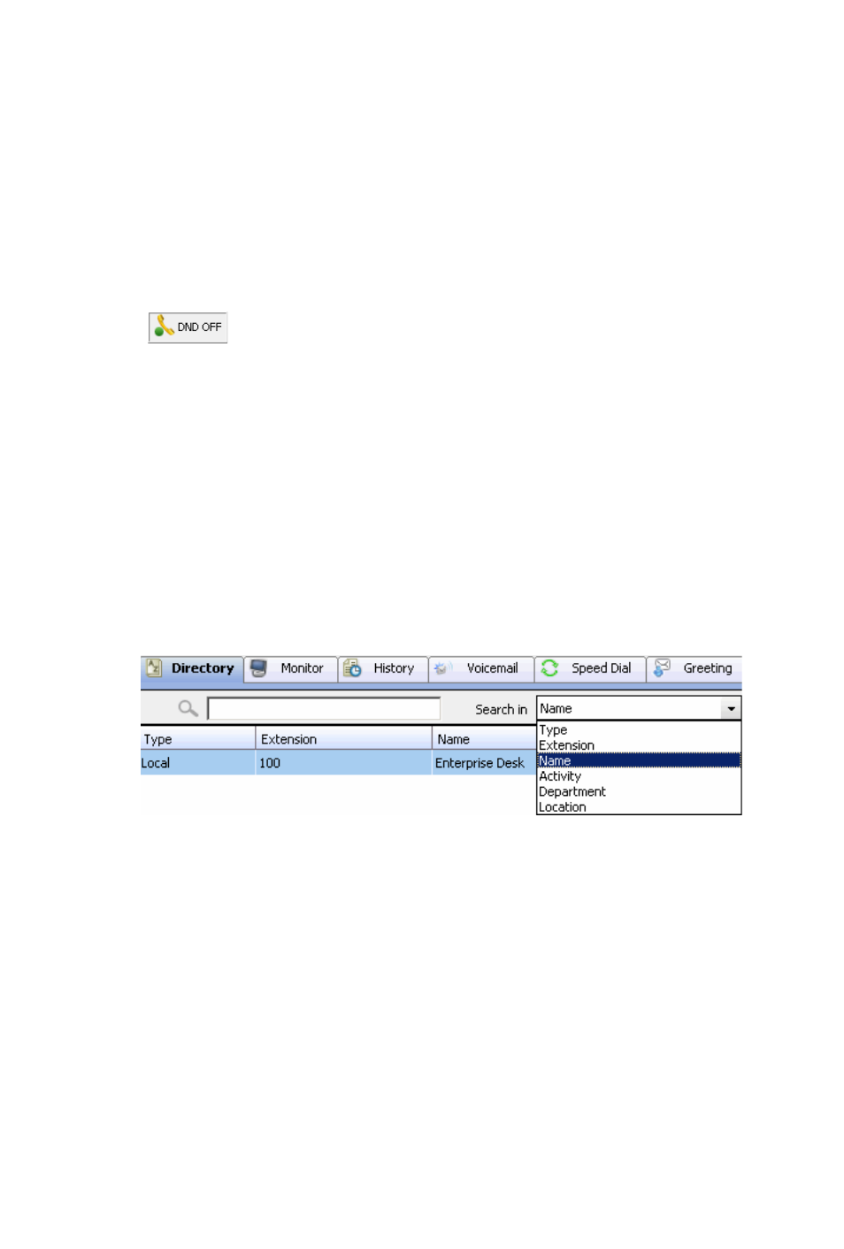 Turning do not disturb on and off, Searching in the tabbed windows | AltiGen MAXCS 7.5 MaxOutlook User Manual | Page 22 / 79