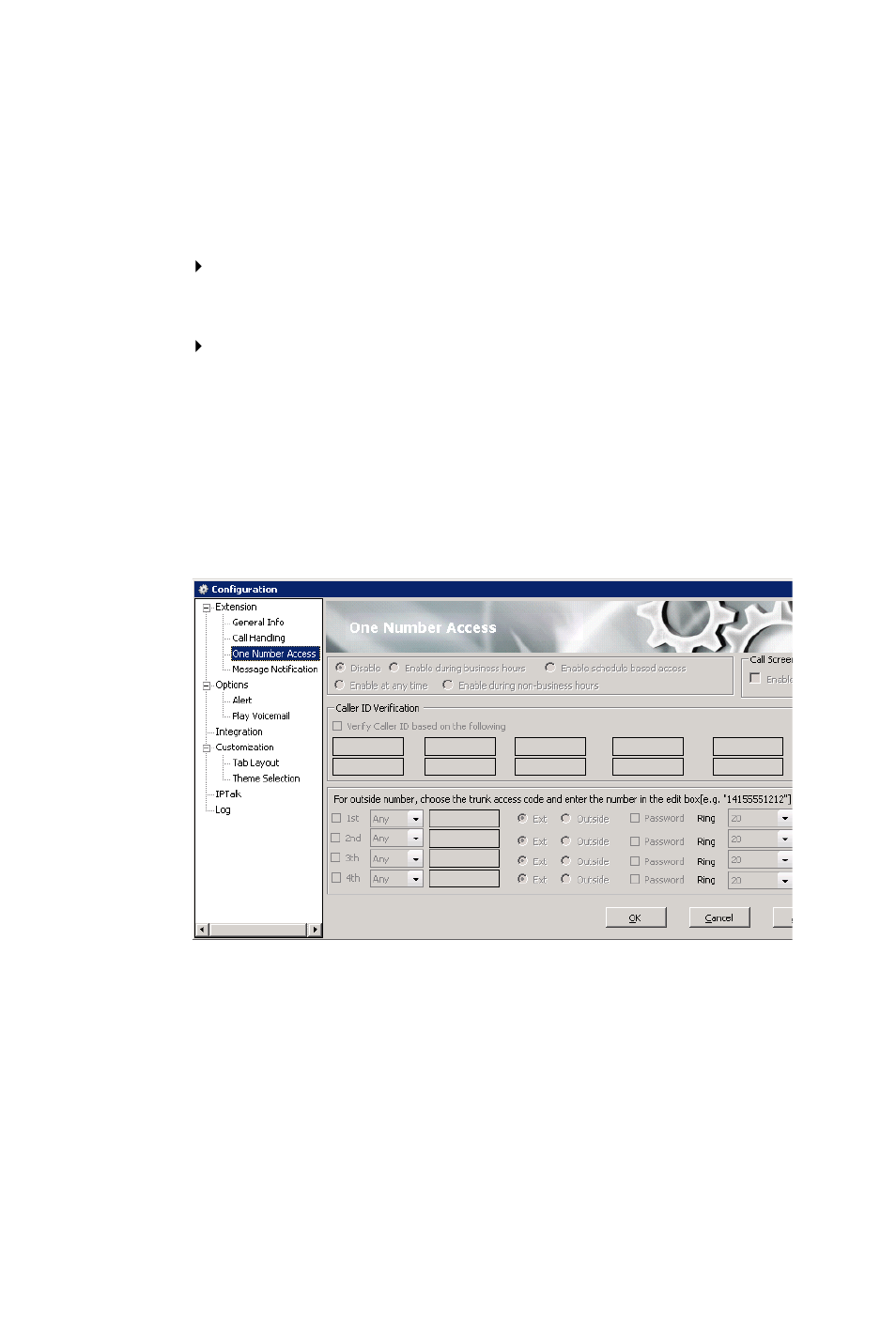 Before you set up ona, Setting up one number access | AltiGen MAXCS 7.5 MaxOutlook User Manual | Page 60 / 79