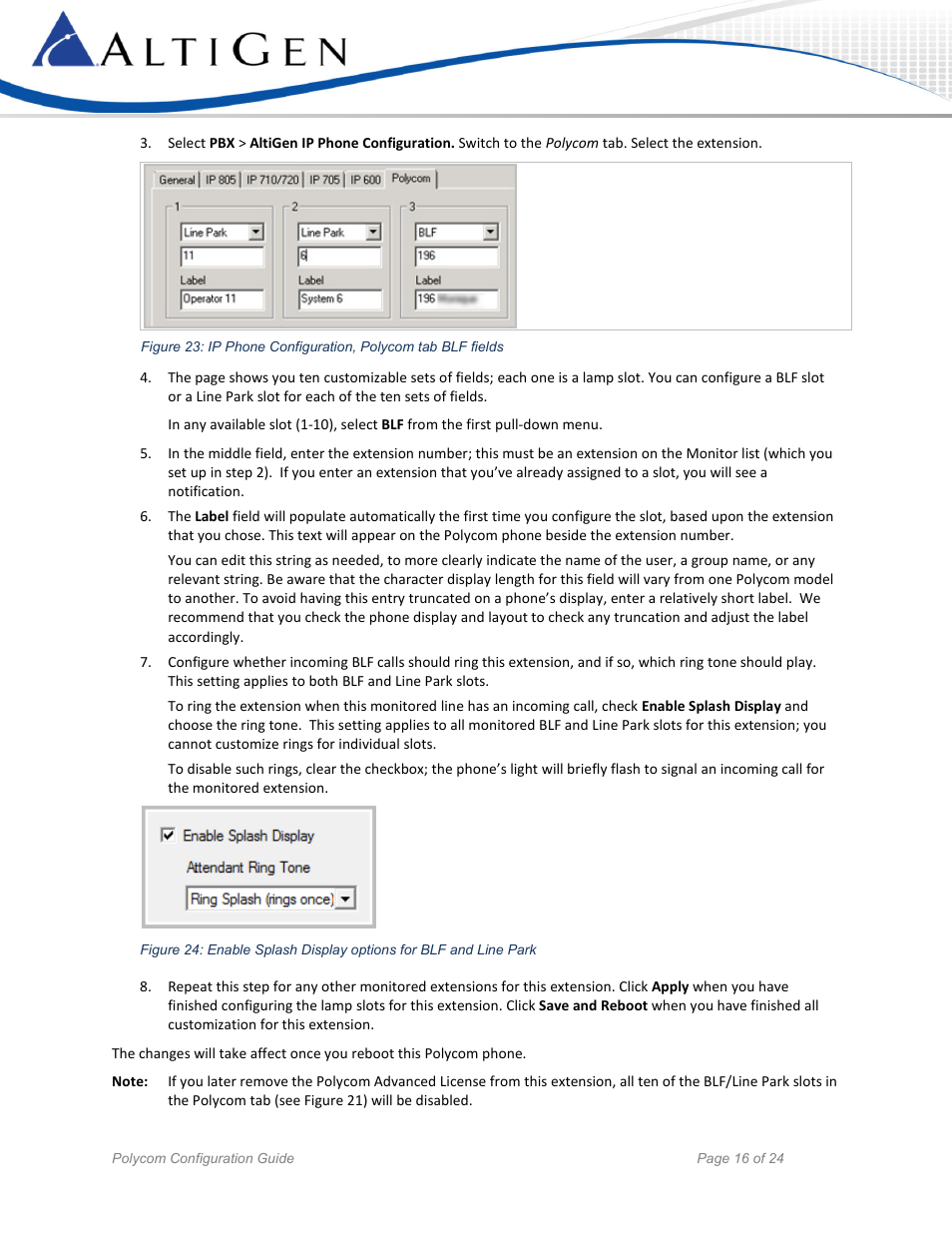 AltiGen MAXCS 7.5 Polycom Configuration Guide User Manual | Page 16 / 24