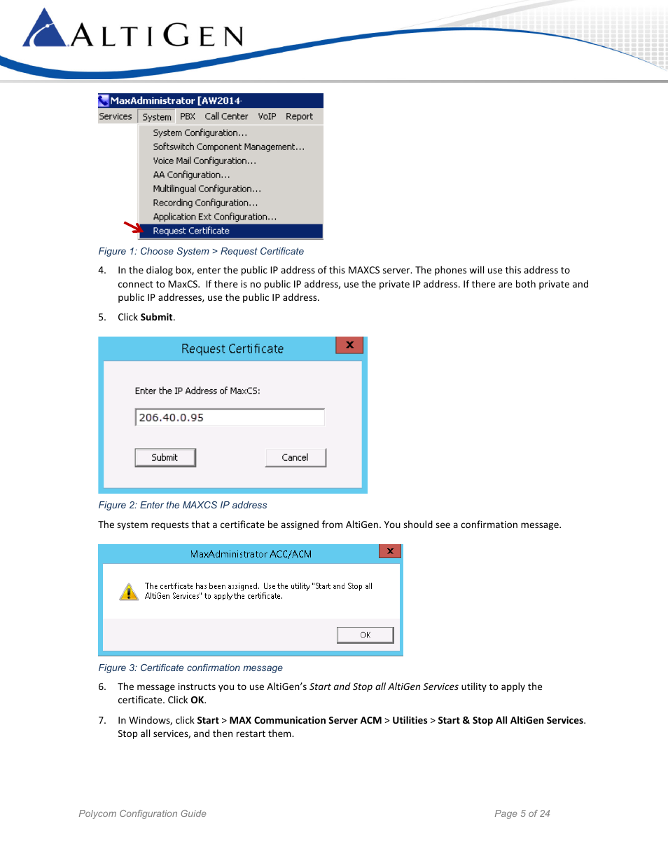 AltiGen MAXCS 7.5 Polycom Configuration Guide User Manual | Page 5 / 24