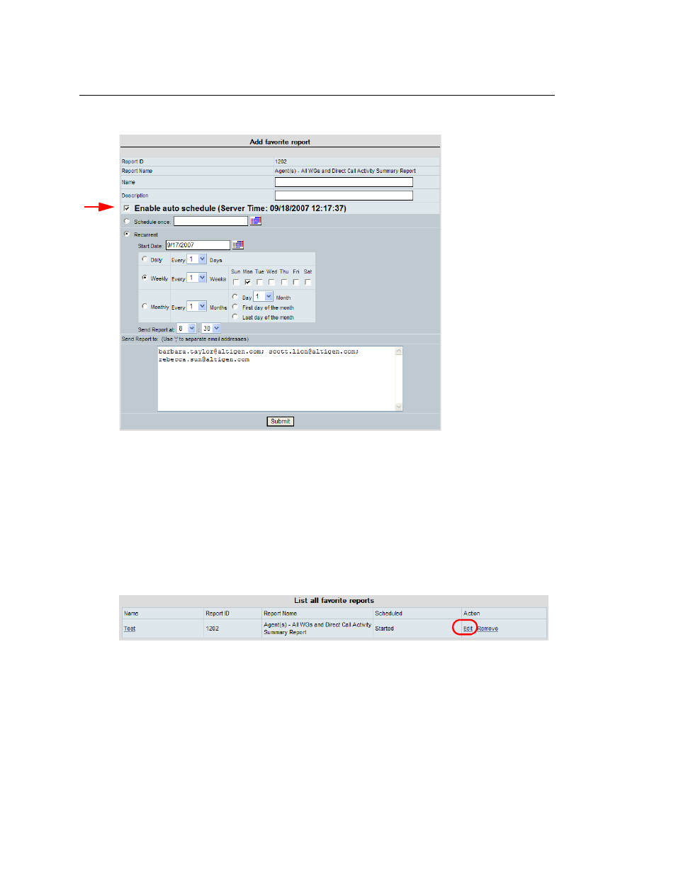 Scheduling favorite reports | AltiGen MAXCS 7.0 Update 1 AltiReport User Manual | Page 26 / 110