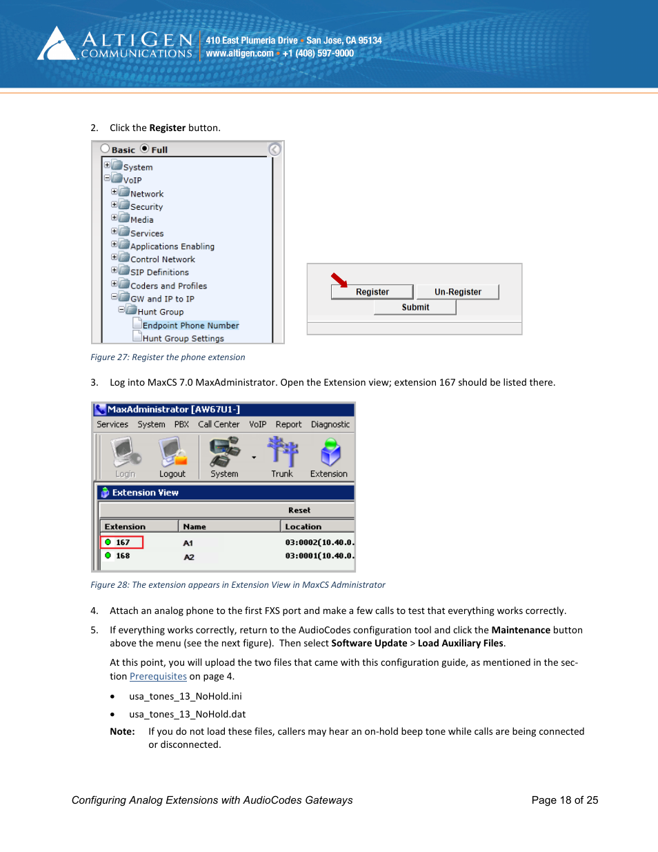 AltiGen MAXCS 7.0 Update 1 FXS Configuration with AudioCodes User Manual | Page 18 / 25