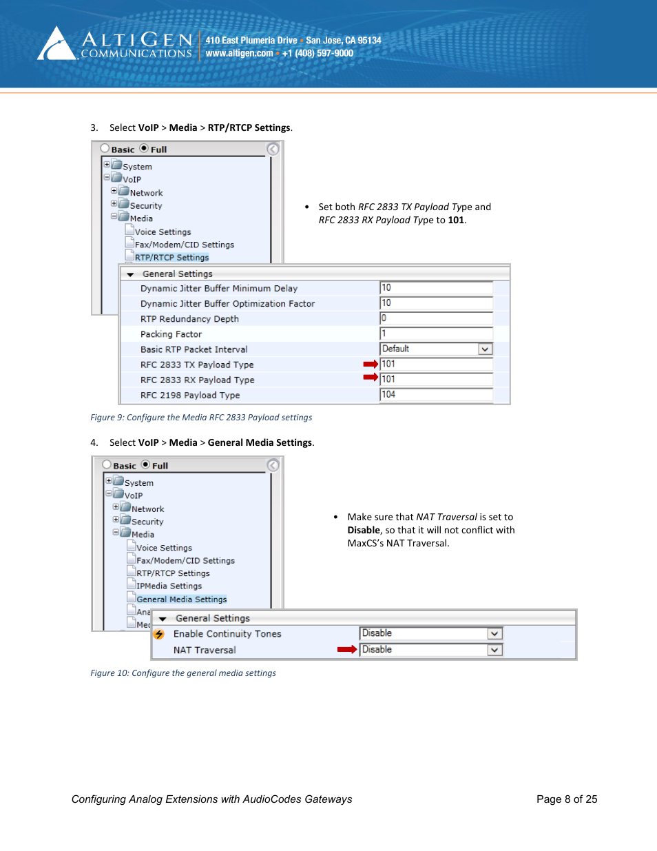 AltiGen MAXCS 7.0 Update 1 FXS Configuration with AudioCodes User Manual | Page 8 / 25