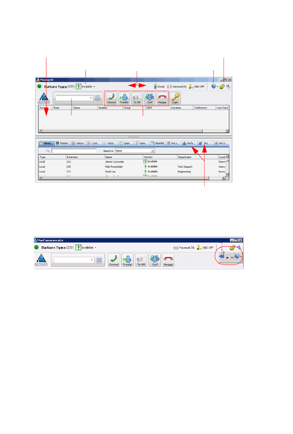 Status bar | AltiGen MAXCS 7.0 Update 1 MaxAgent User Manual | Page 17 / 93