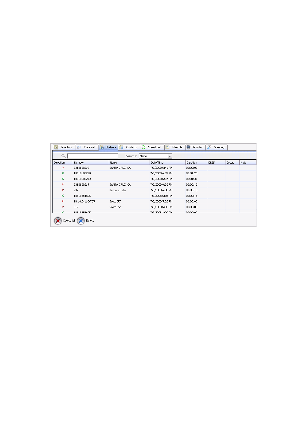 Calling or picking up calls, Viewing the call history | AltiGen MAXCS 7.0 Update 1 MaxAgent User Manual | Page 58 / 93