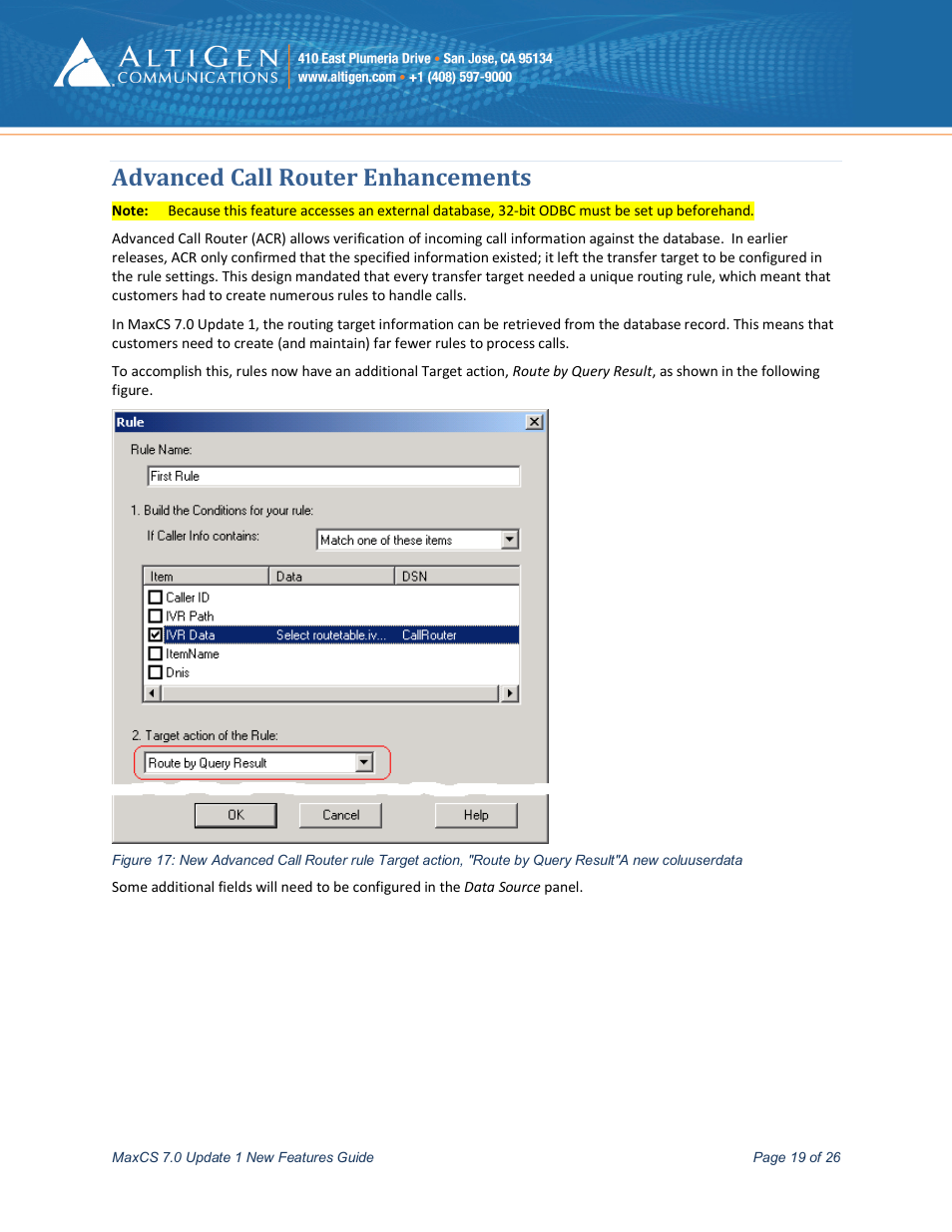 Advanced call router enhancements | AltiGen MAXCS 7.0 Update 1 New Features Guide User Manual | Page 19 / 26