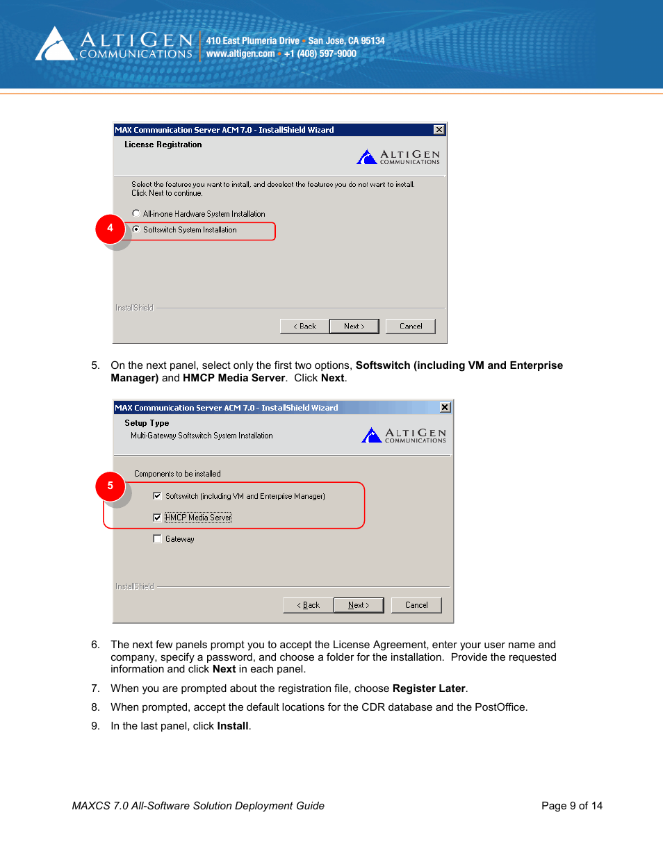 AltiGen MAXCS 7.0 Update 1 Softswitch Deployment Guide User Manual | Page 9 / 14