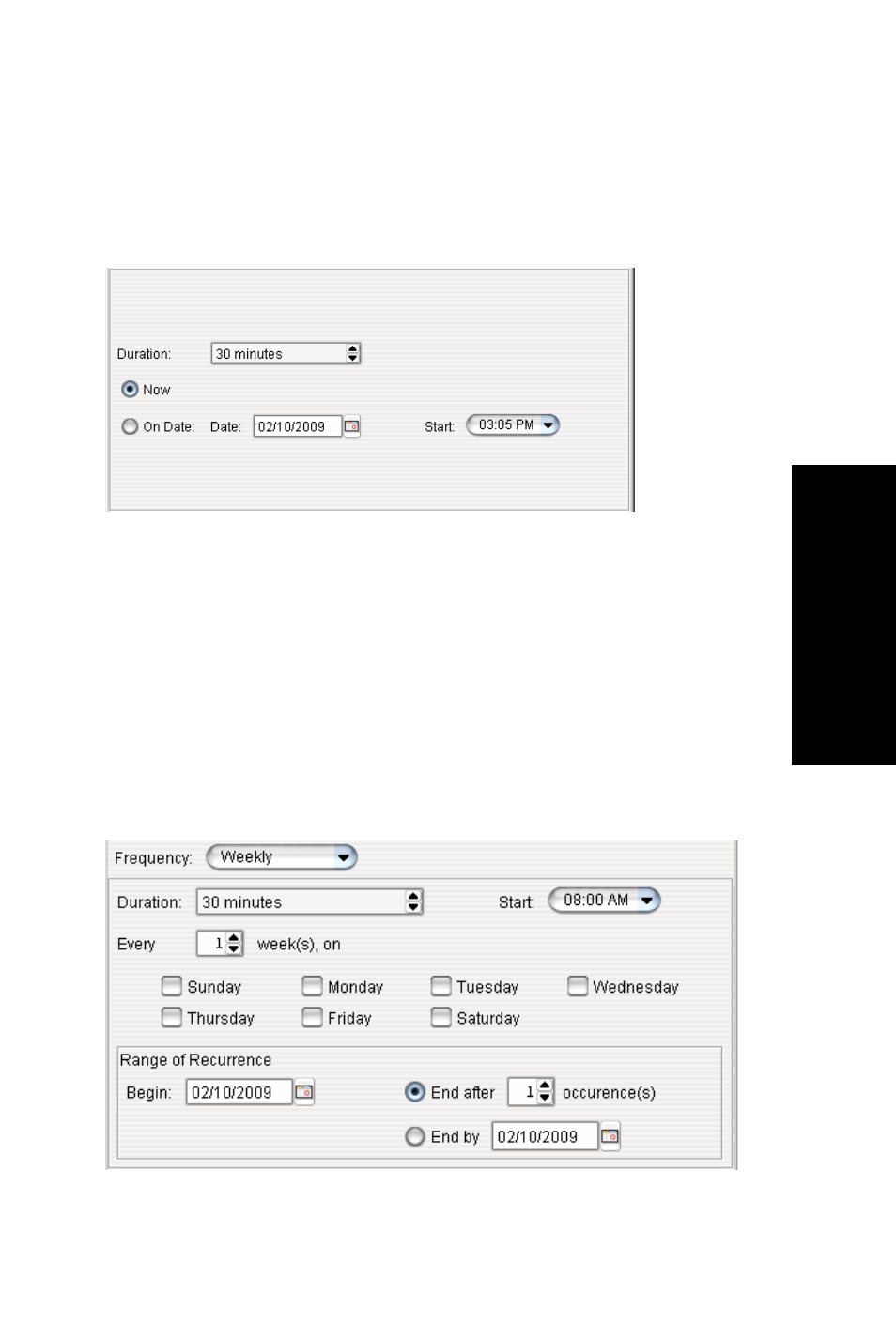 One time only meeting, Weekly meeting | AltiGen MAXCS 7.0 Update 1 MaxOutlook User Manual | Page 39 / 79