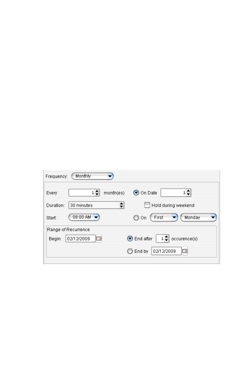 Monthly meeting | AltiGen MAXCS 7.0 Update 1 MaxOutlook User Manual | Page 40 / 79