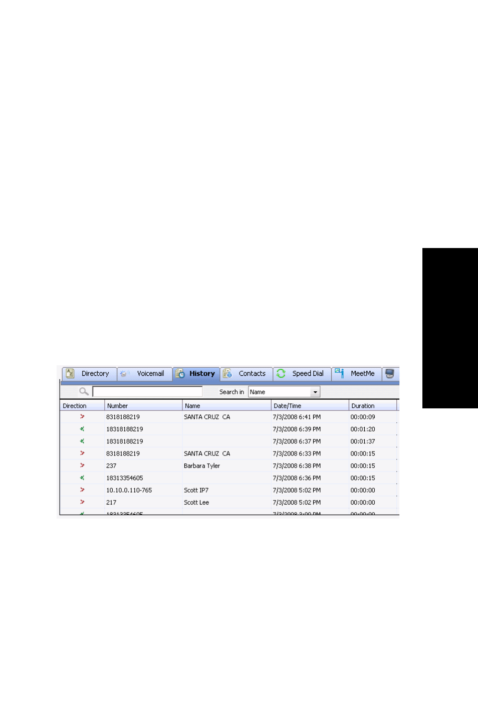 Calling a monitored extension, Viewing the call history | AltiGen MAXCS 7.0 Update 1 MaxOutlook User Manual | Page 49 / 79