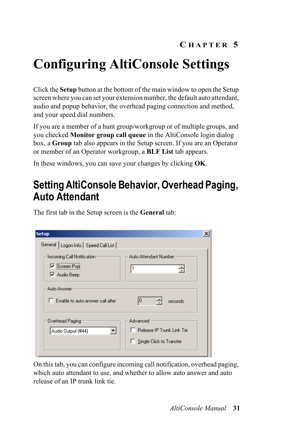 Configuring alticonsole settings, Dant | AltiGen MAXCS 7.0 AltiConsole User Manual | Page 35 / 44