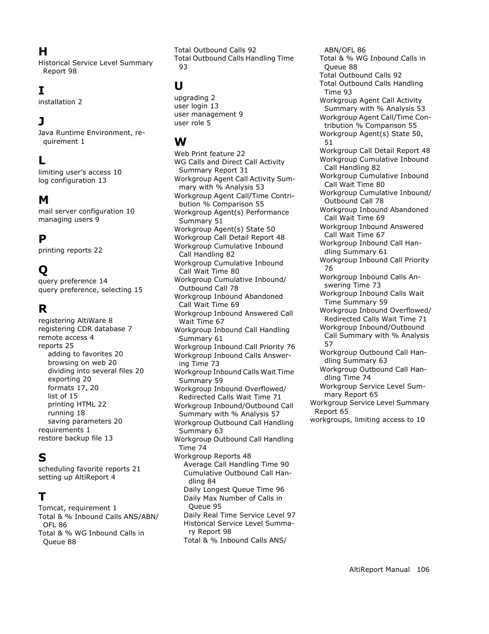 AltiGen MAXCS 7.0 AltiReport User Manual | Page 110 / 110