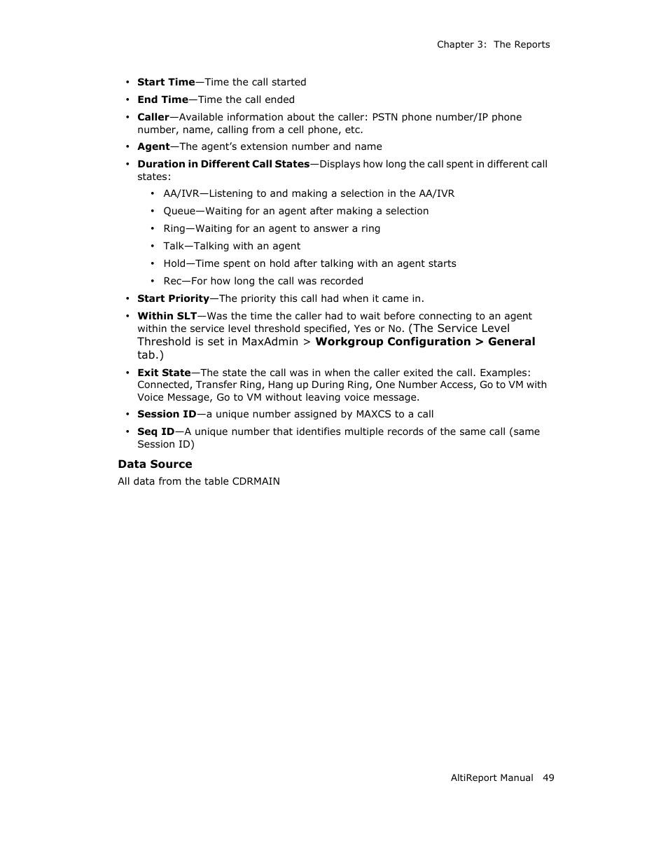 AltiGen MAXCS 7.0 AltiReport User Manual | Page 53 / 110