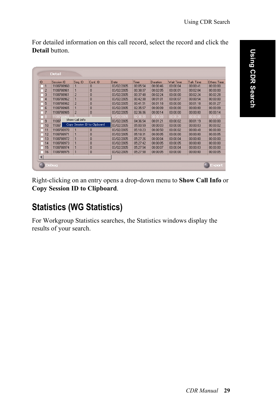 Statistics (wg statistics), Statistics | AltiGen MAXCS 7.0 CDR User Manual | Page 33 / 95