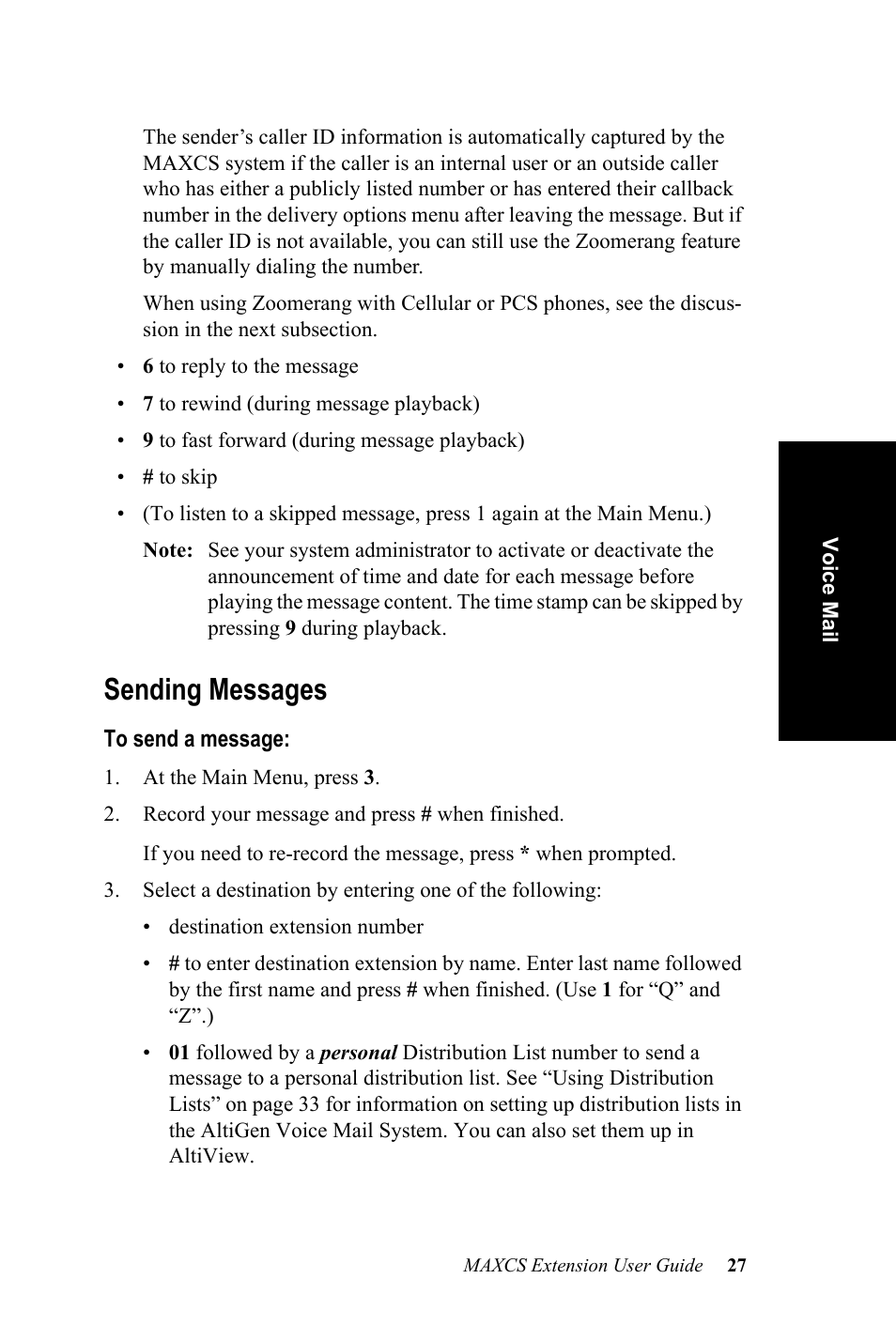 Sending messages | AltiGen MAXCS 7.0 Extension User Guide User Manual | Page 33 / 48