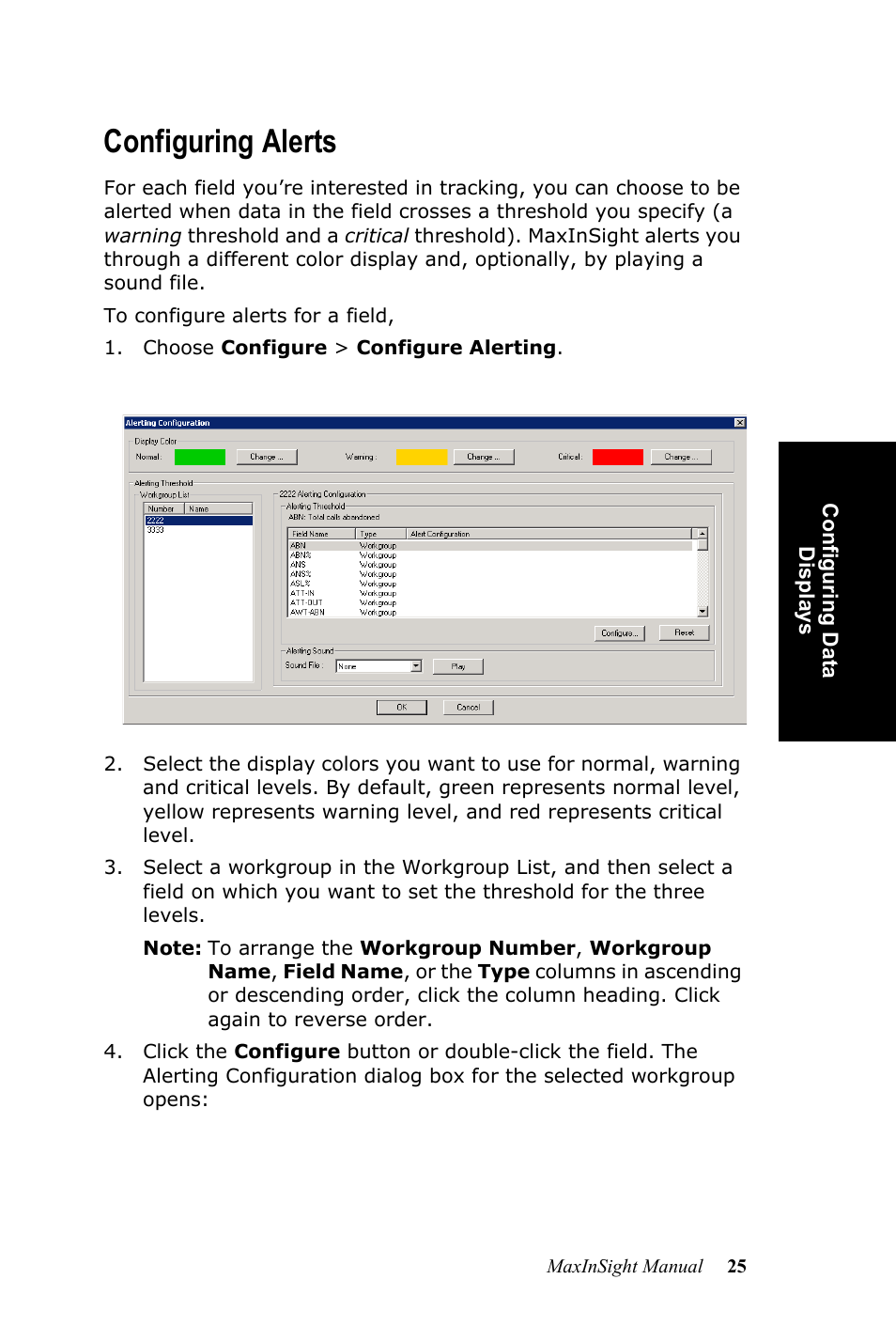 Configuring alerts | AltiGen MAXCS 7.0 MaxInSight User Manual | Page 29 / 34