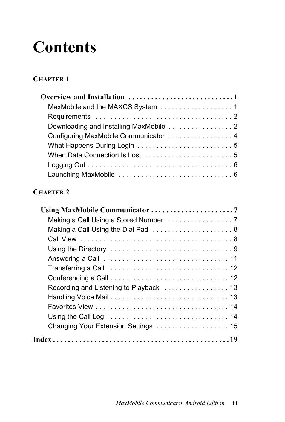 AltiGen MAXCS 7.0 MaxMobile User Guide for Android Phone User Manual | Page 3 / 24