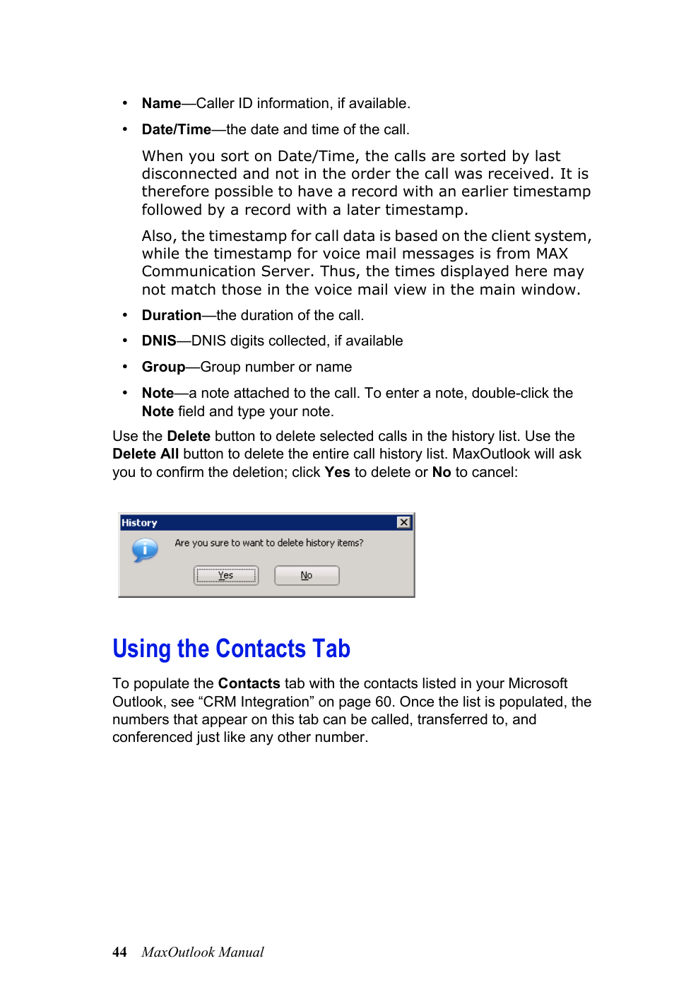 Using the contacts tab | AltiGen MAXCS 7.0 MaxOutlook User Manual | Page 50 / 81