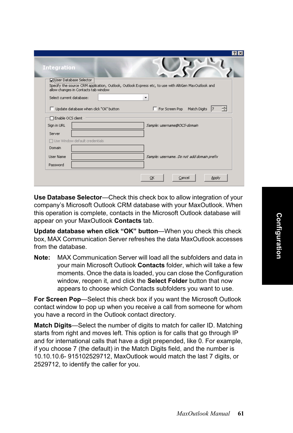 AltiGen MAXCS 7.0 MaxOutlook User Manual | Page 67 / 81