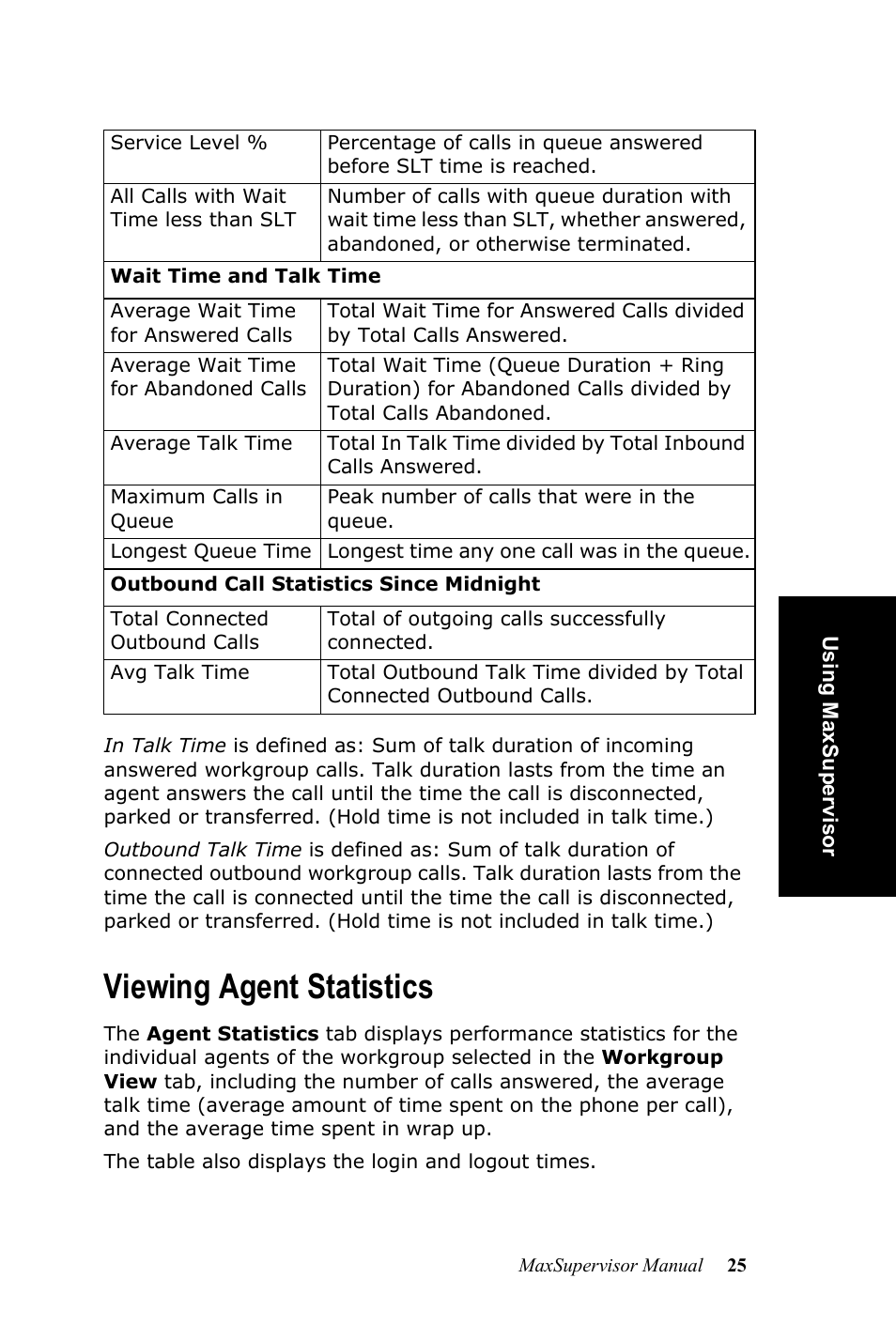 Viewing agent statistics | AltiGen MAXCS 7.0 MaxSupervisor User Manual | Page 29 / 42