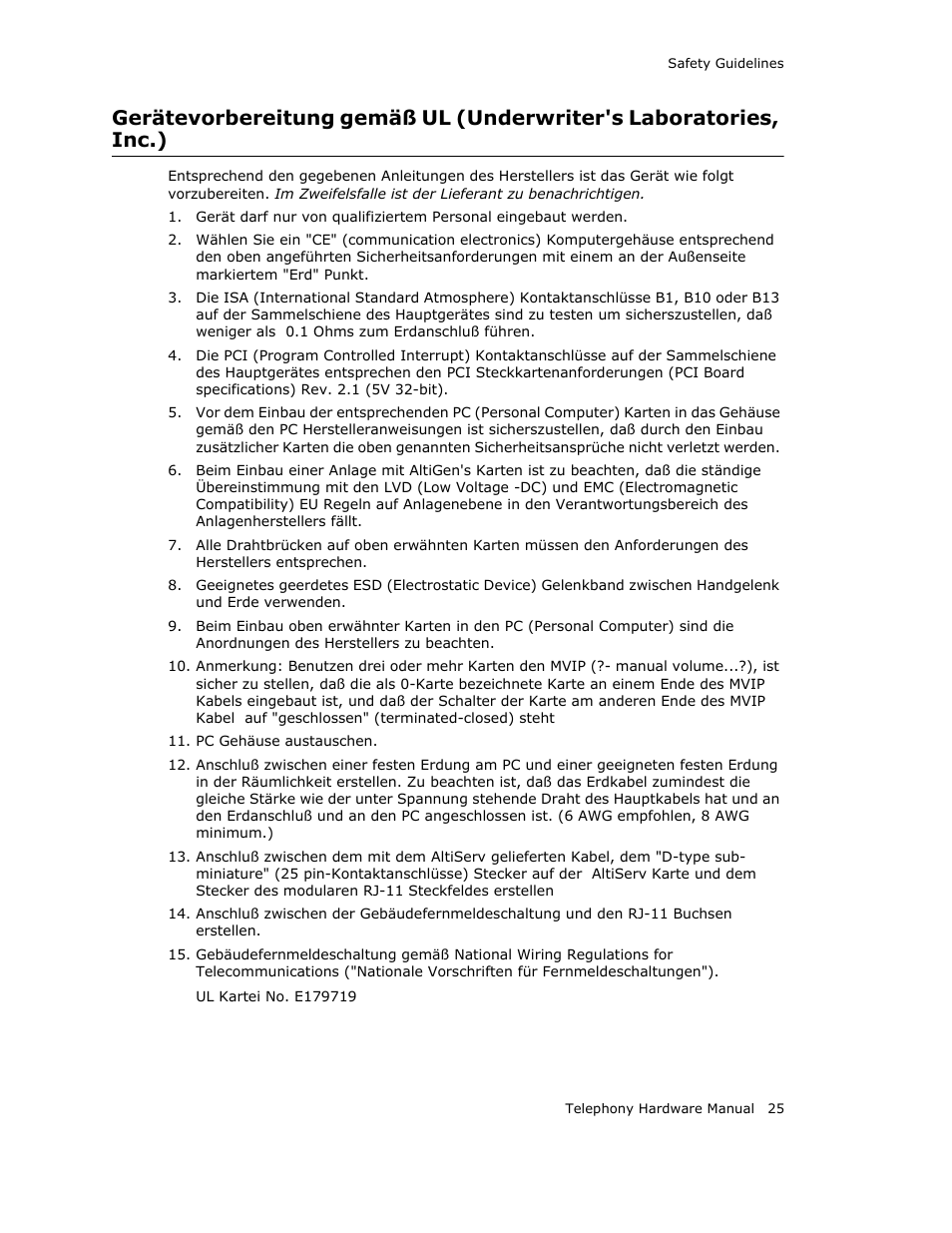 AltiGen MAXCS 7.0 Telephony Hardware User Manual | Page 31 / 68