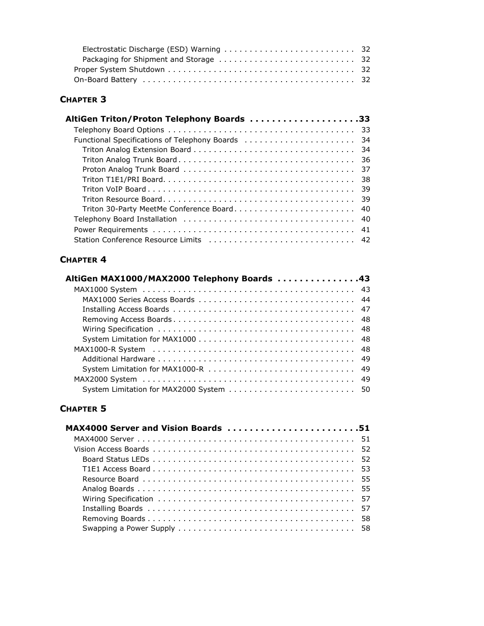 AltiGen MAXCS 7.0 Telephony Hardware User Manual | Page 4 / 68