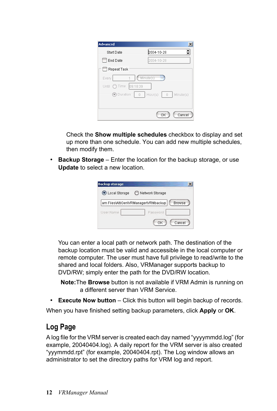 Log page | AltiGen MAXCS 7.0 VRManager User Manual | Page 16 / 32