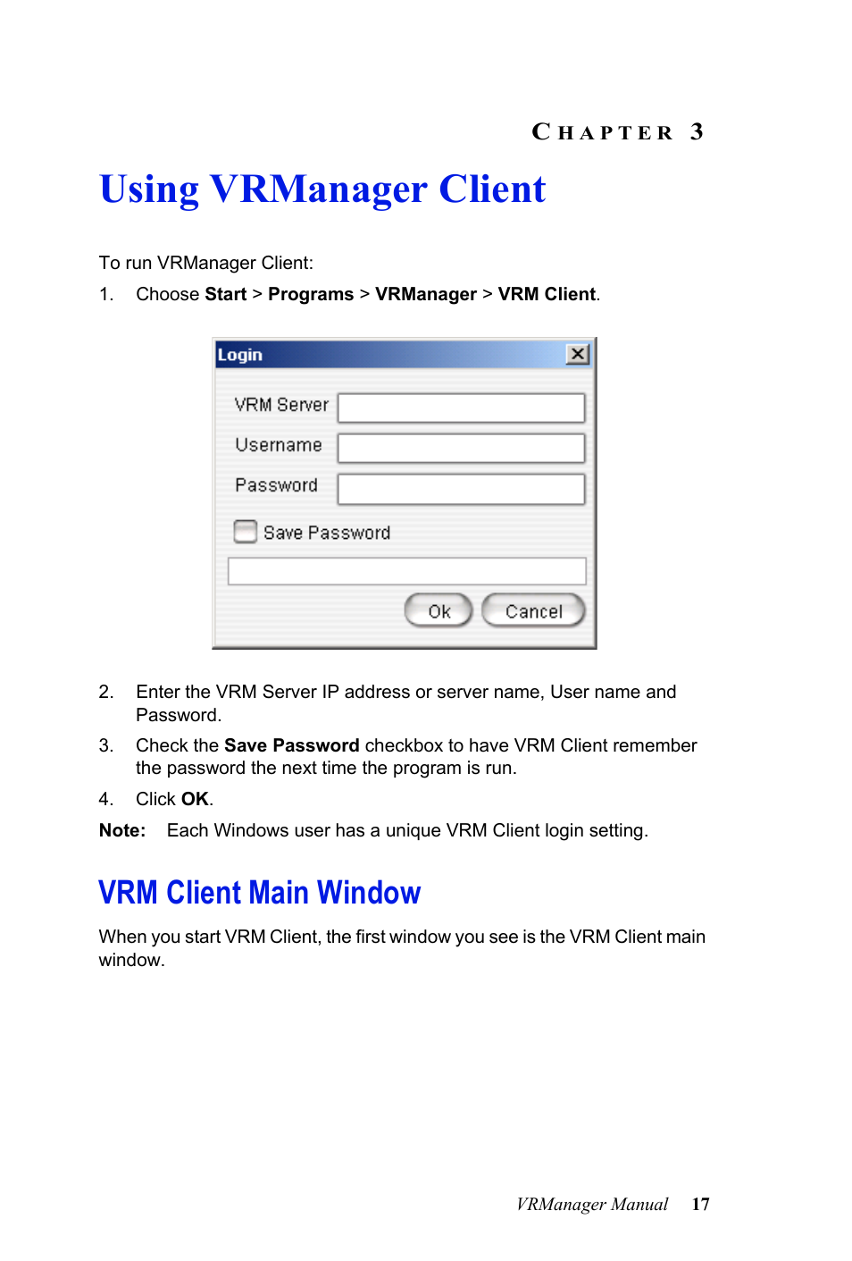 Using vrmanager client, Vrm client main window, Hapter | AltiGen MAXCS 7.0 VRManager User Manual | Page 21 / 32