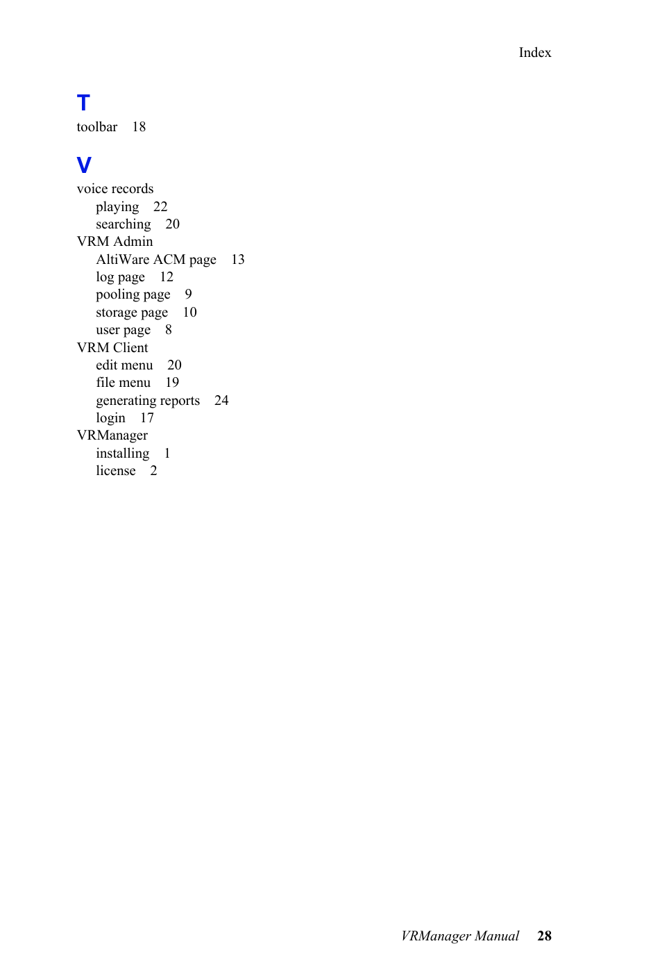 AltiGen MAXCS 7.0 VRManager User Manual | Page 32 / 32