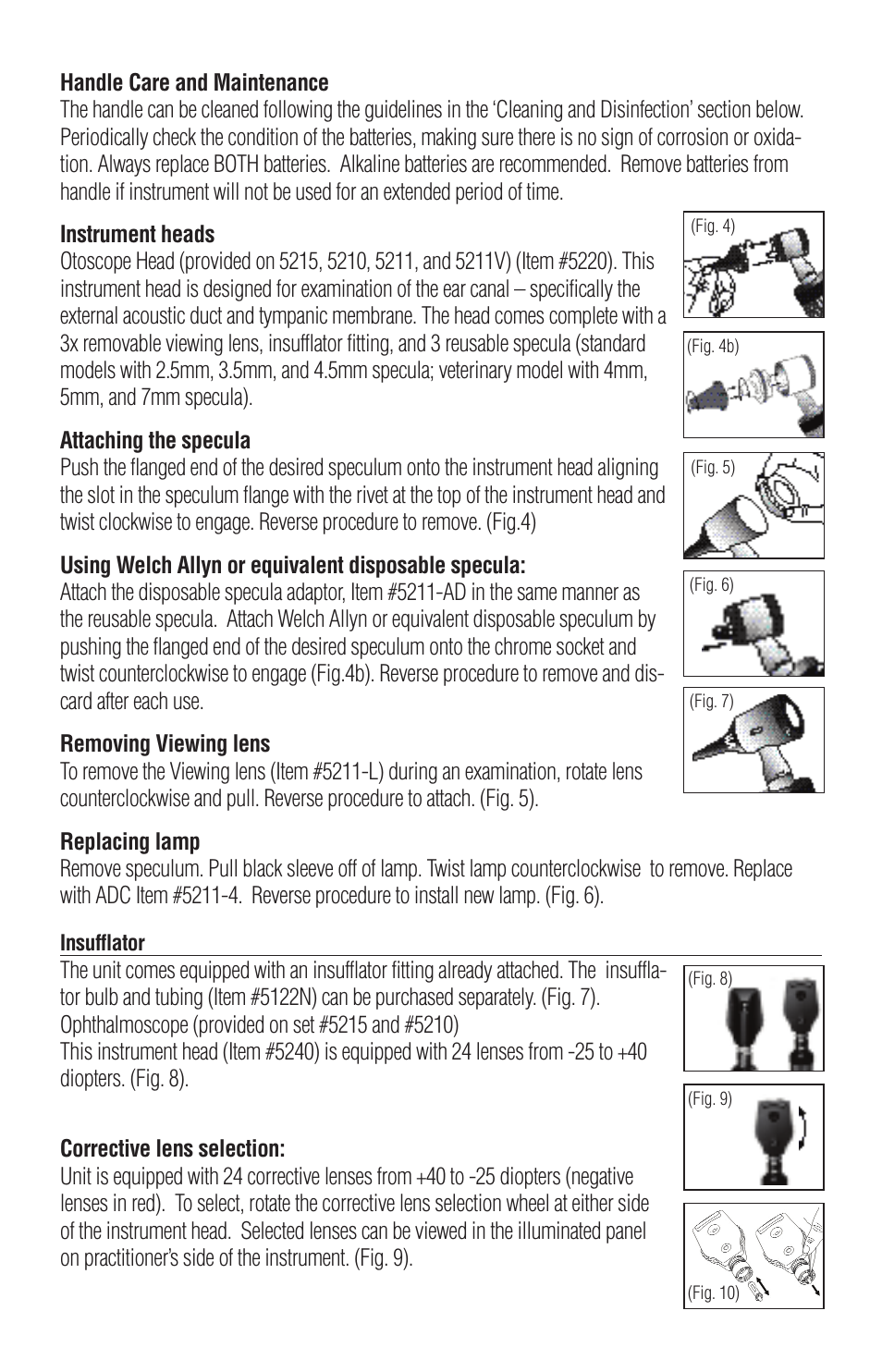 American Diagnostic Corporation (ADC) Proscope 2.5v User Manual | Page 4 / 10