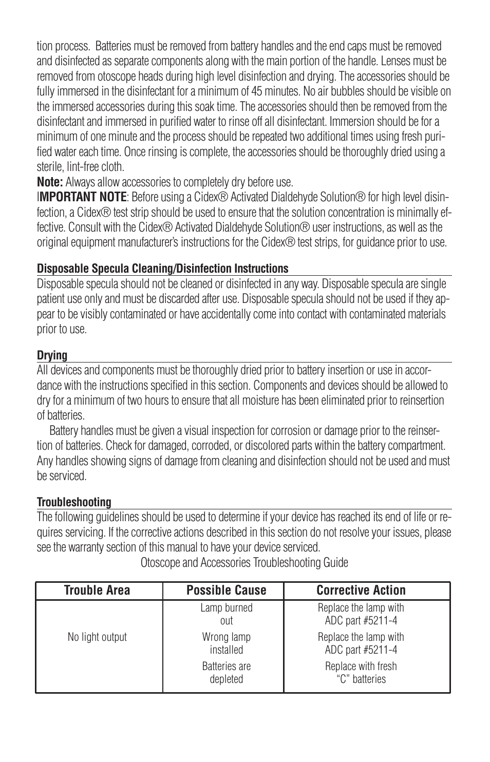 American Diagnostic Corporation (ADC) Proscope 2.5v User Manual | Page 7 / 10