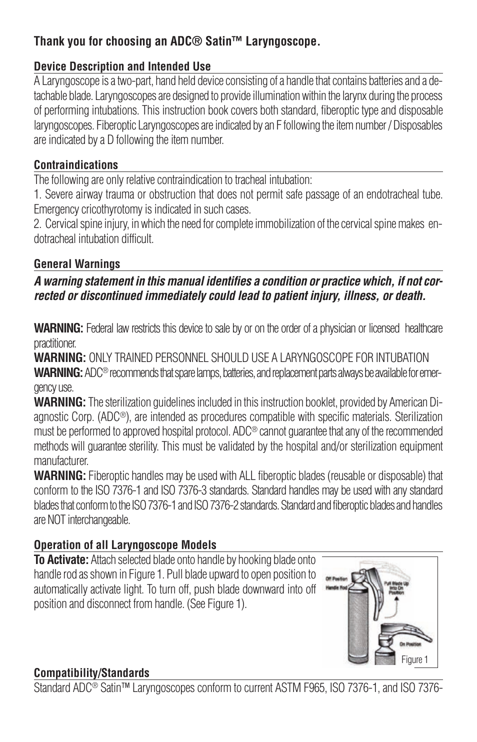 American Diagnostic Corporation (ADC) Satin Standard User Manual | Page 2 / 7