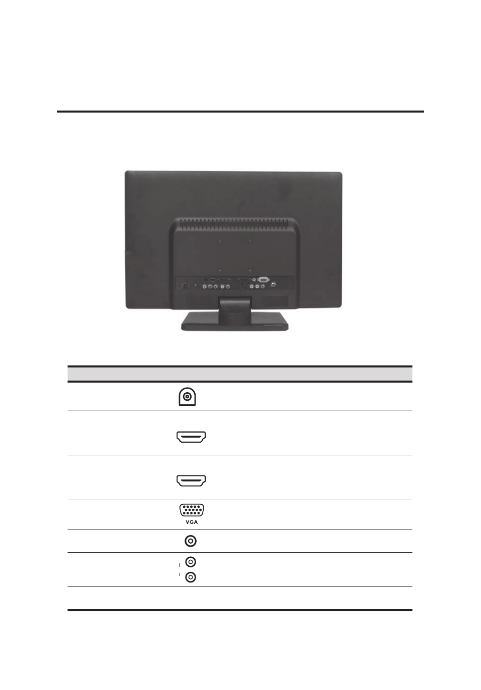 6 input and output jacks | AOC LE23H062 User Manual | Page 15 / 123