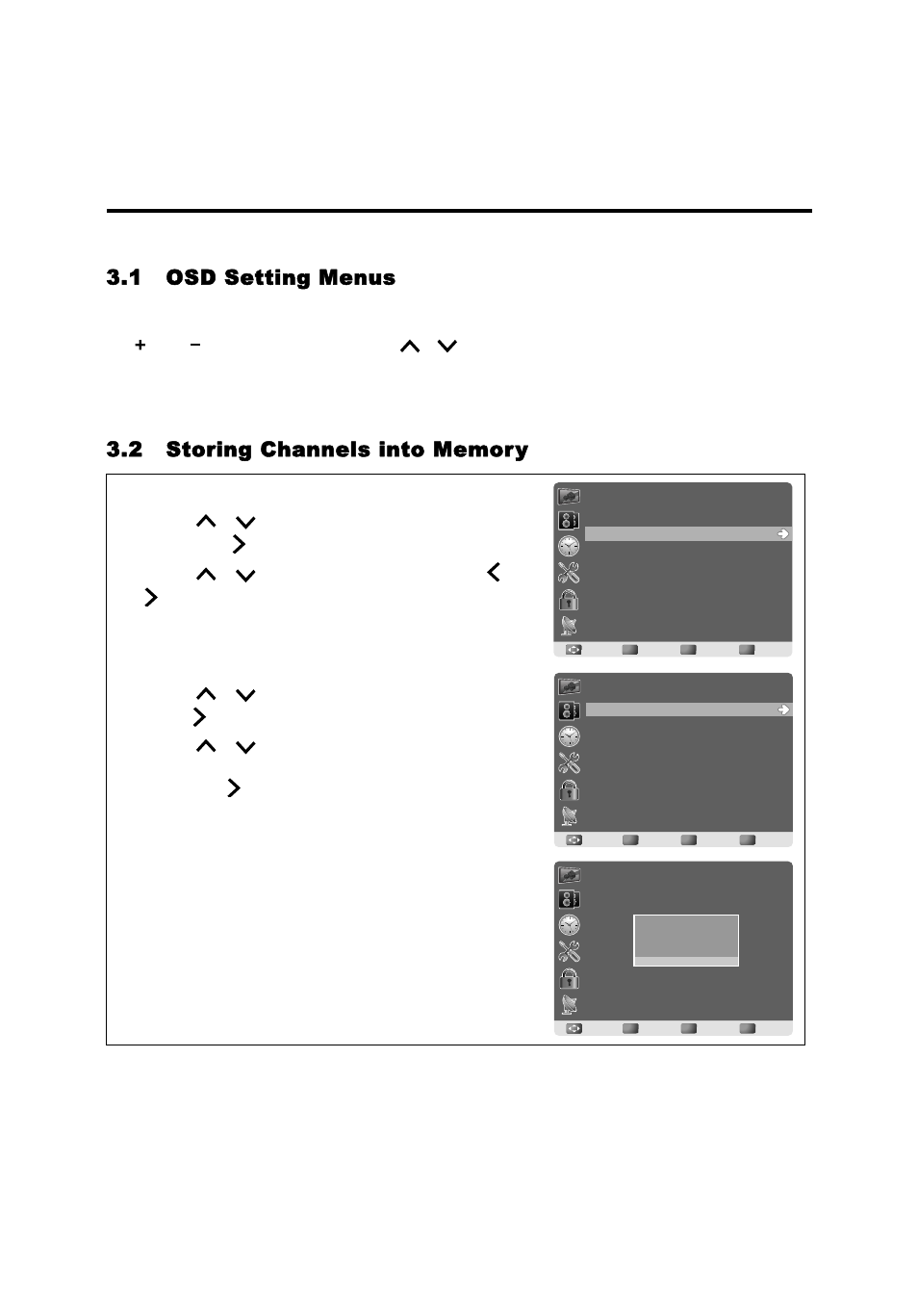 Engli sh, 1 osd setting menus, On the control panel or | English, Press menu to display the osd main menu | AOC LE23H062 User Manual | Page 25 / 123