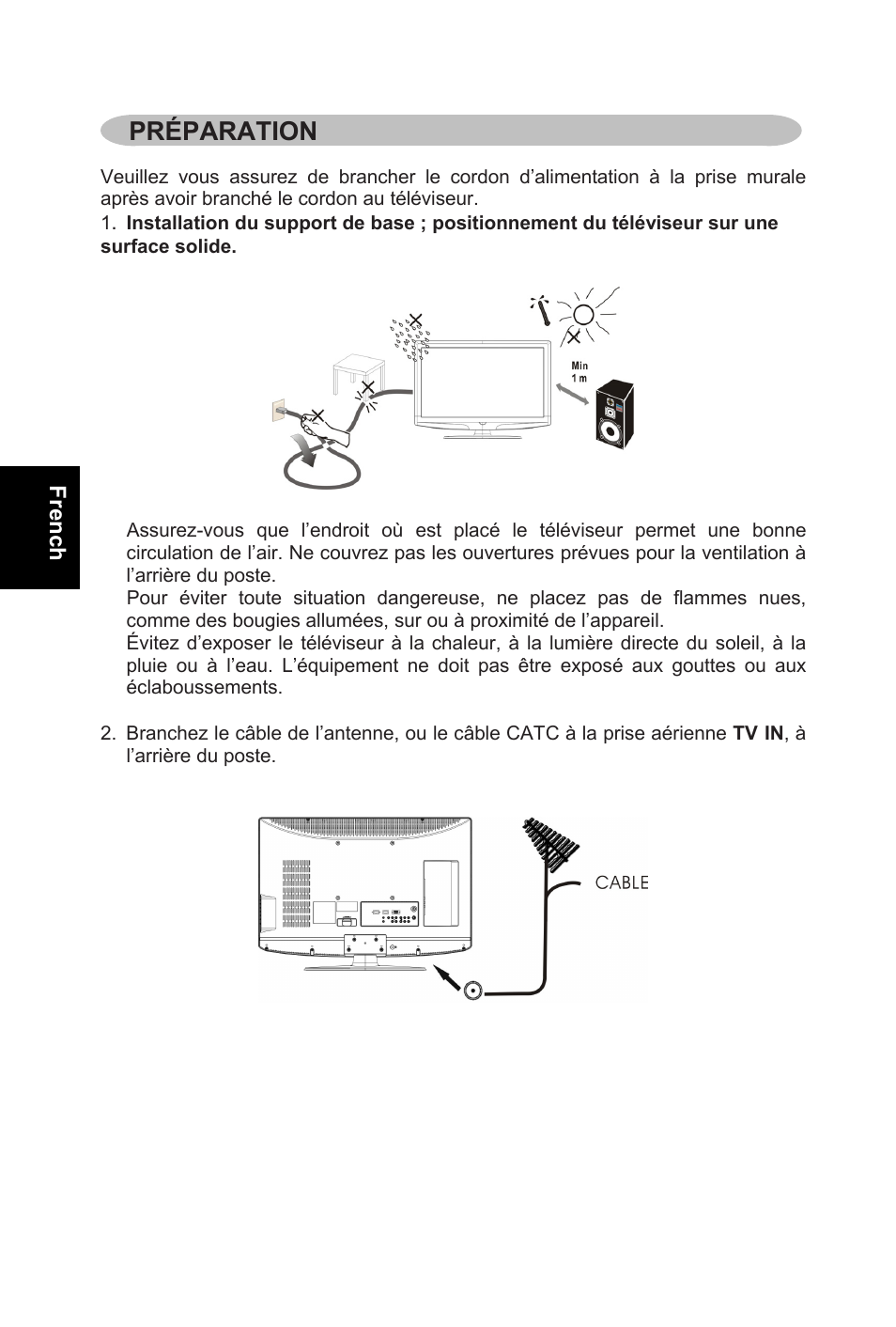 Préparation | AOC L32W831 User Manual | Page 45 / 139