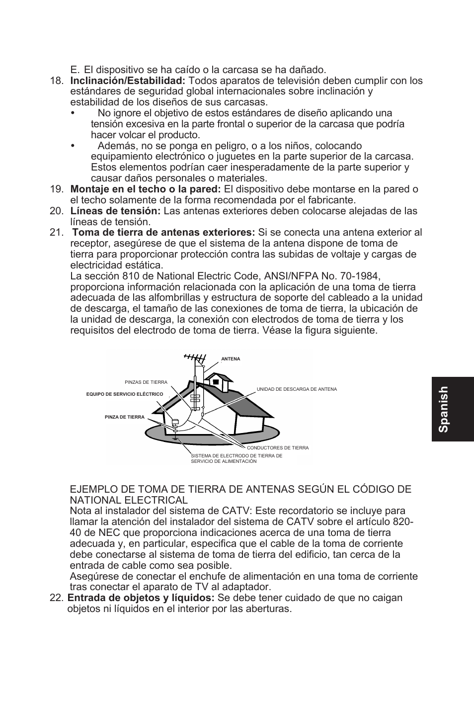 Spanish | AOC L32W831 User Manual | Page 78 / 139