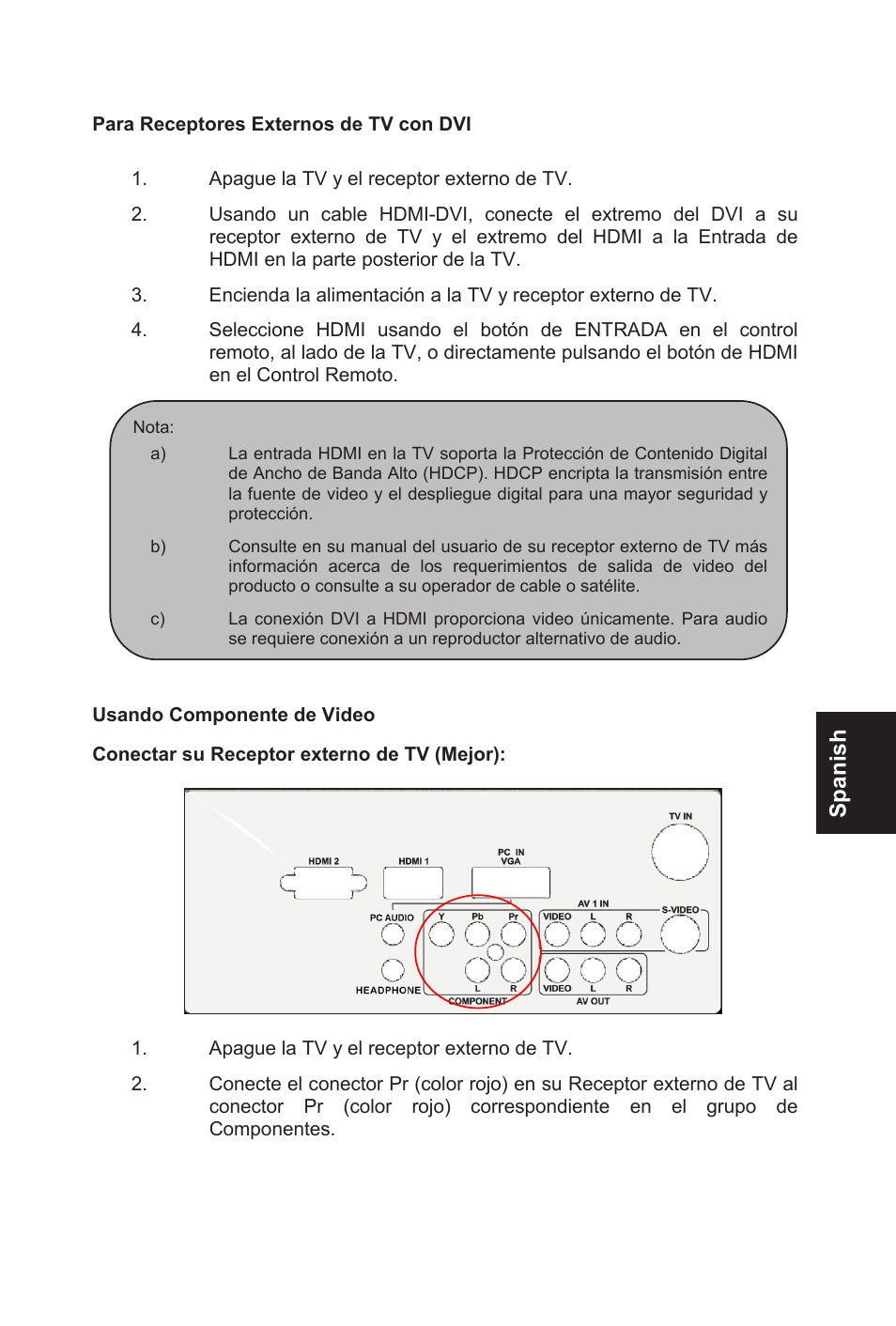 Spanish | AOC L32W831 User Manual | Page 90 / 139