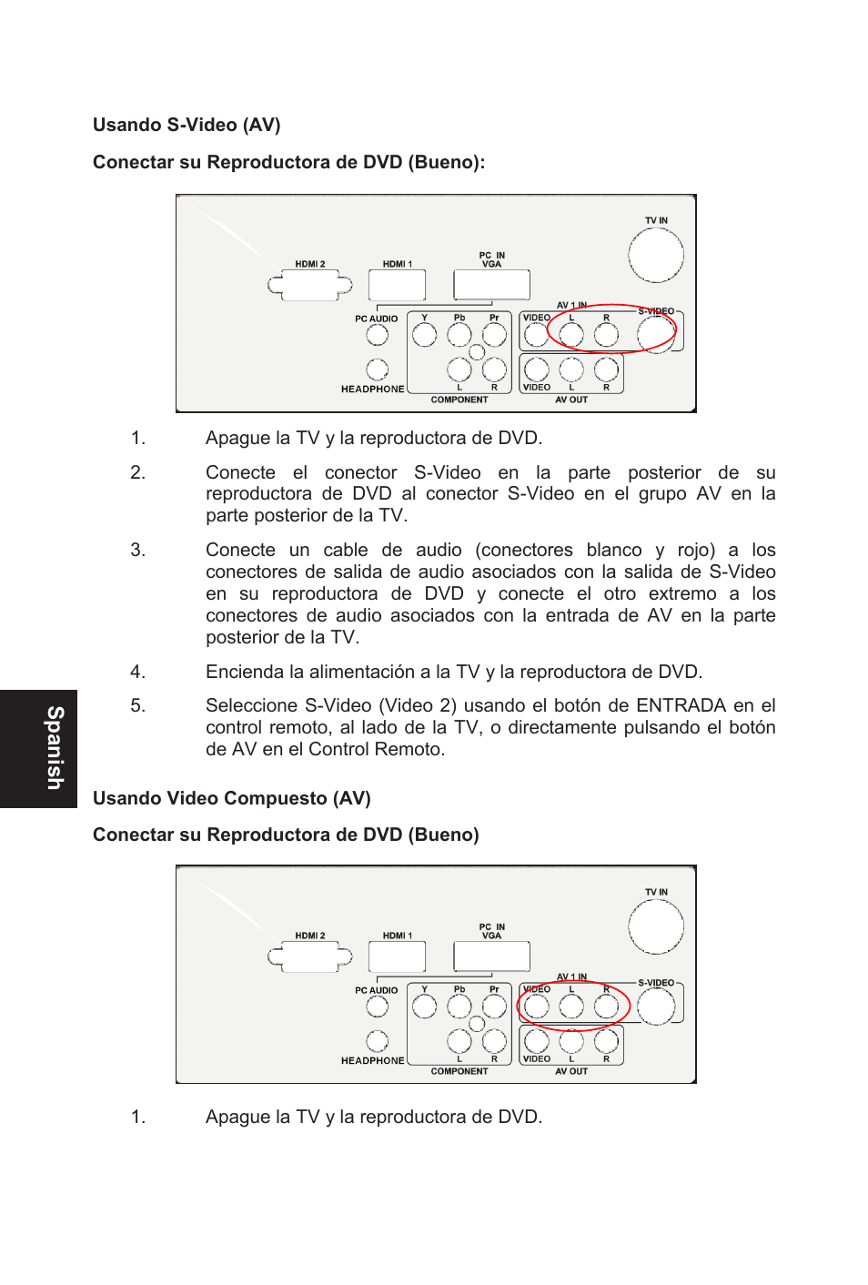 Spanish | AOC L32W831 User Manual | Page 95 / 139