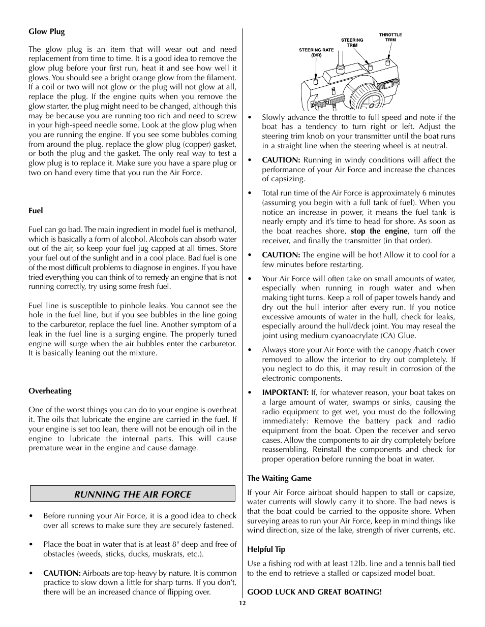 AquaCraft Air Force User Manual | Page 12 / 15