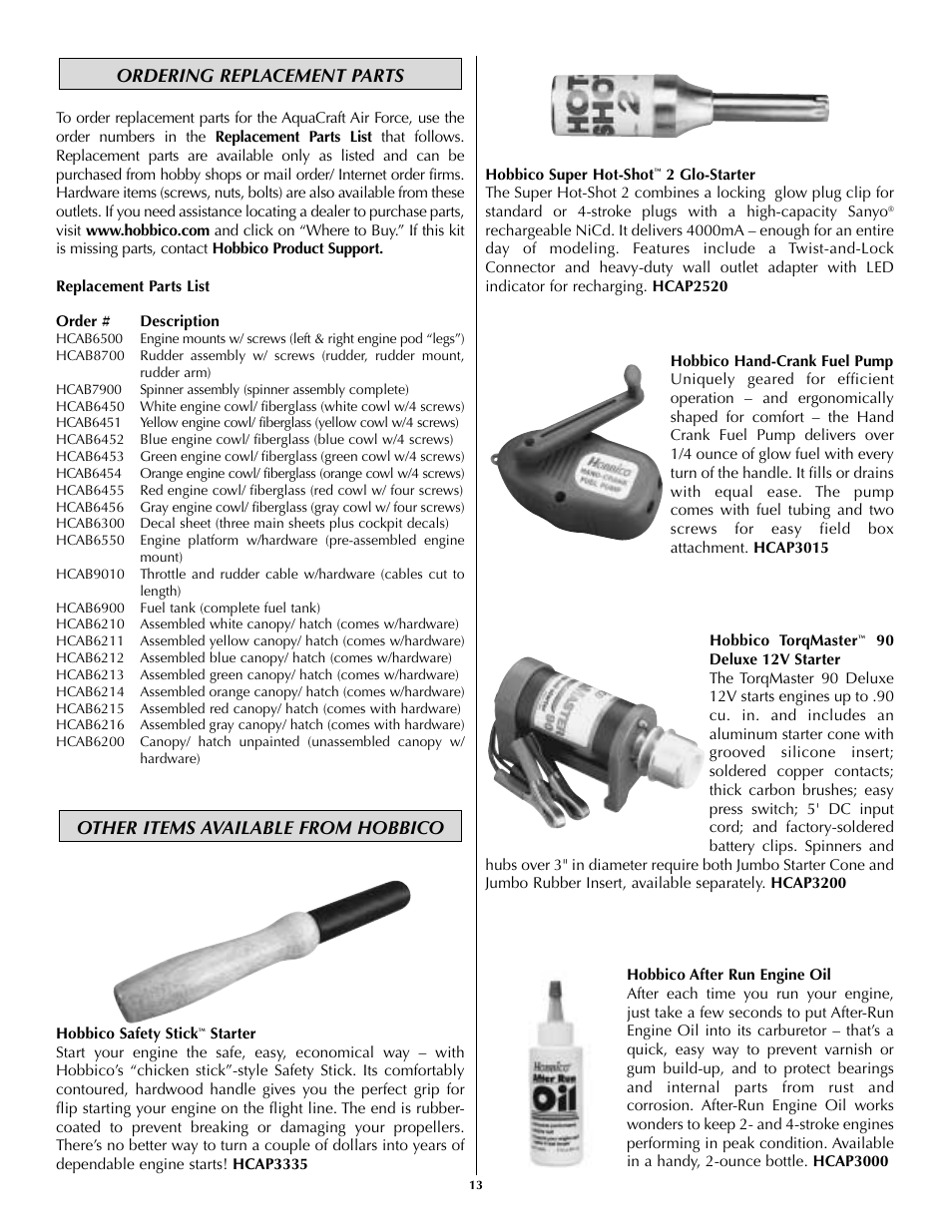 AquaCraft Air Force User Manual | Page 13 / 15