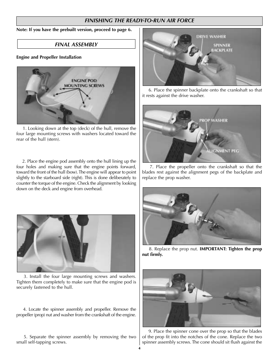 AquaCraft Air Force User Manual | Page 4 / 15