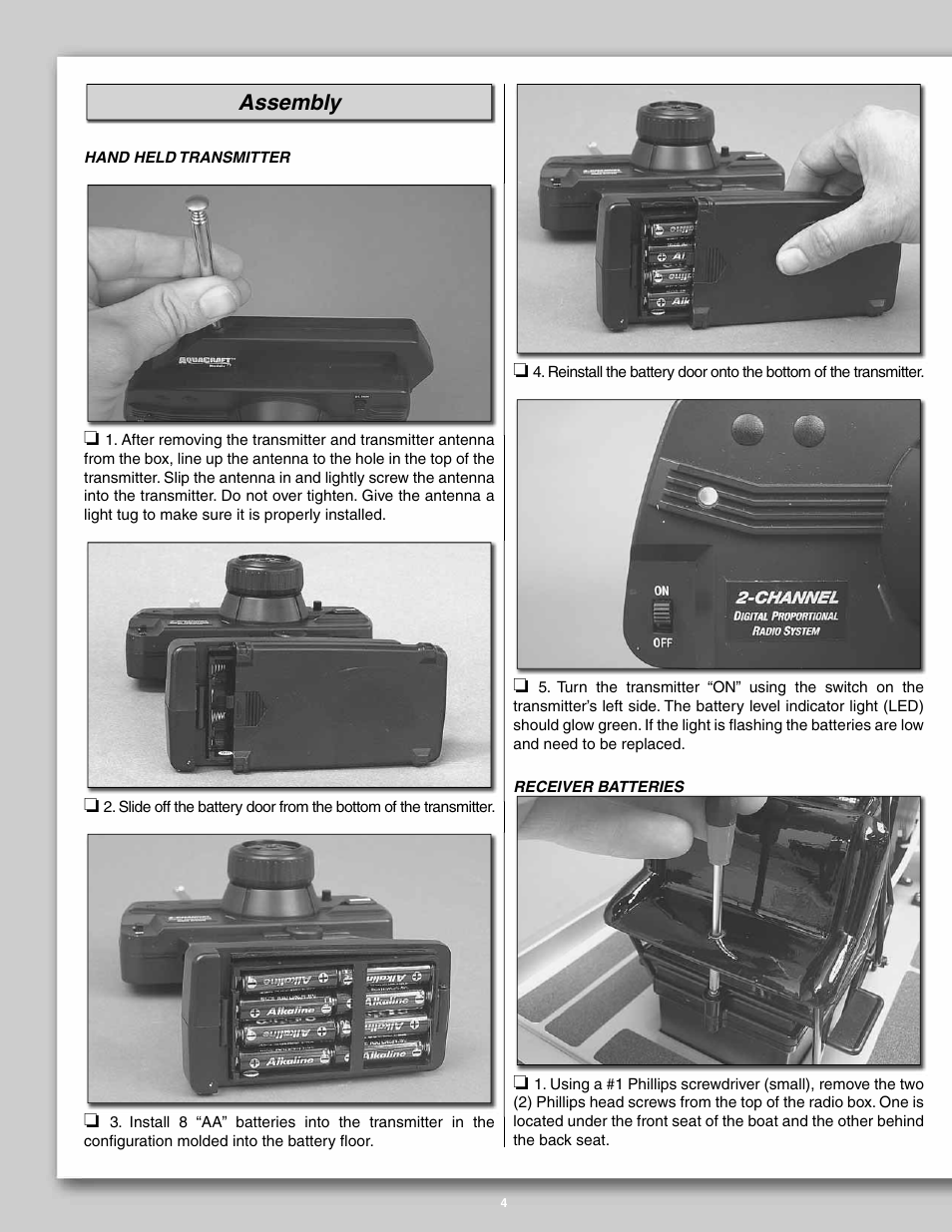Assembly | AquaCraft Alligator Tours User Manual | Page 4 / 12