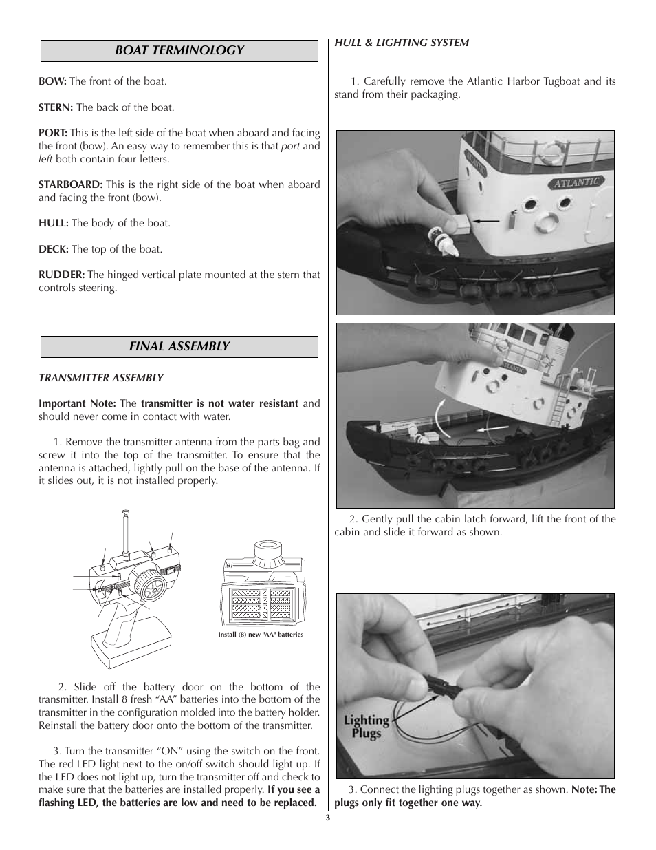 Final assembly boat terminology | AquaCraft Atlantic User Manual | Page 3 / 8