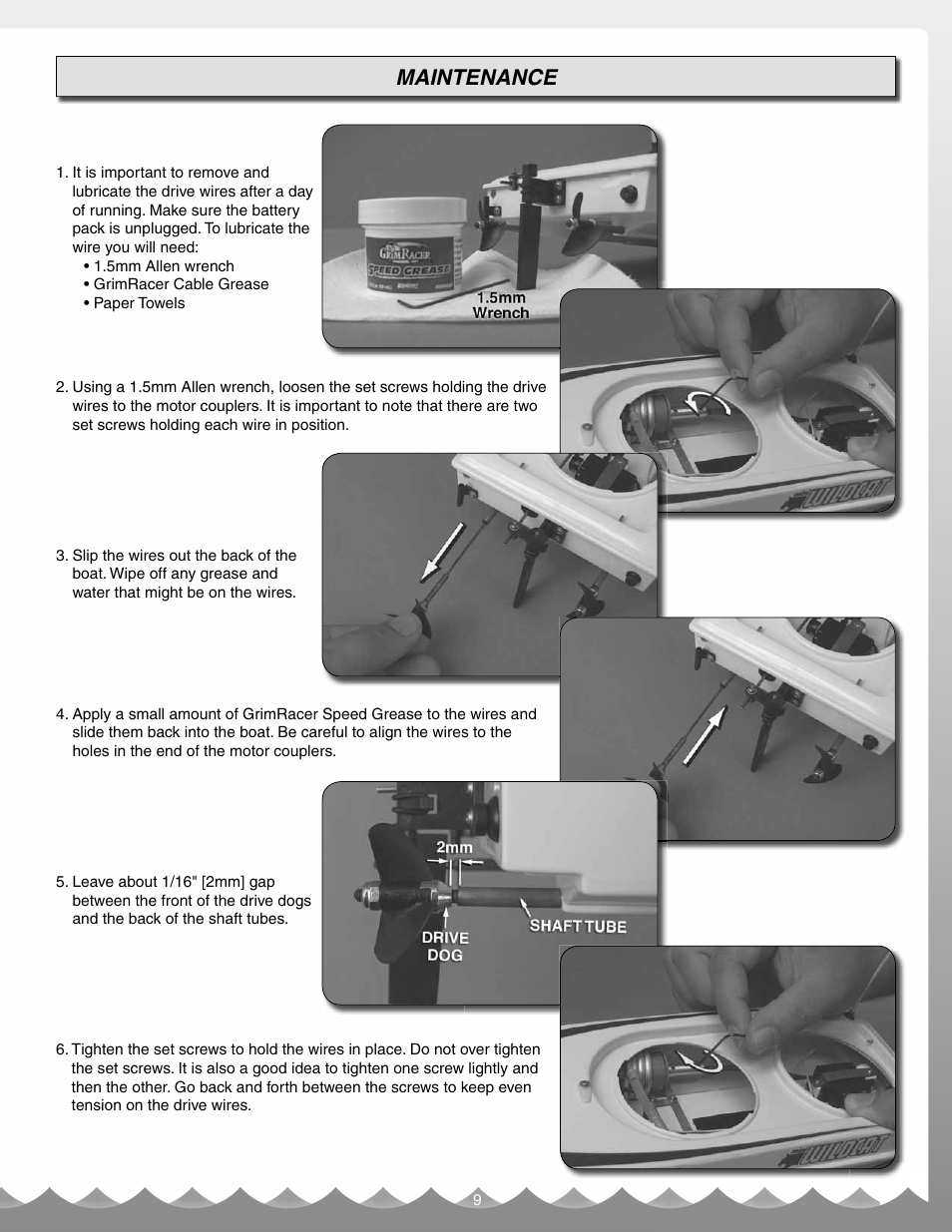 Maintenance | AquaCraft Mini Wildcat User Manual | Page 9 / 12