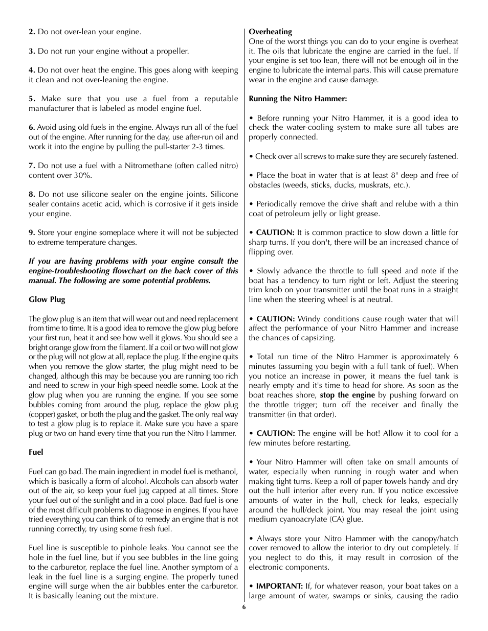 AquaCraft Nitro Hammer User Manual | Page 6 / 8