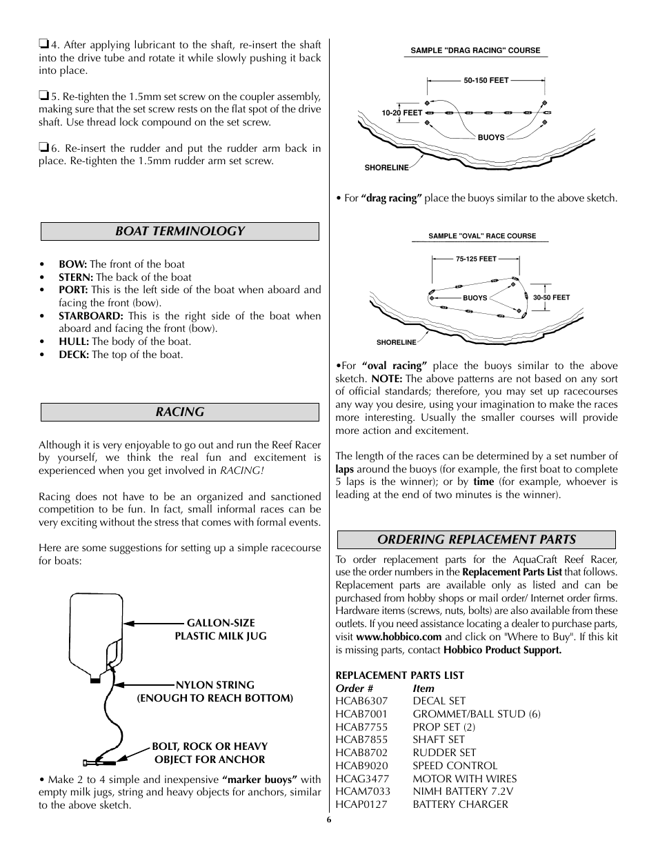 AquaCraft Reef Racer User Manual | Page 6 / 8