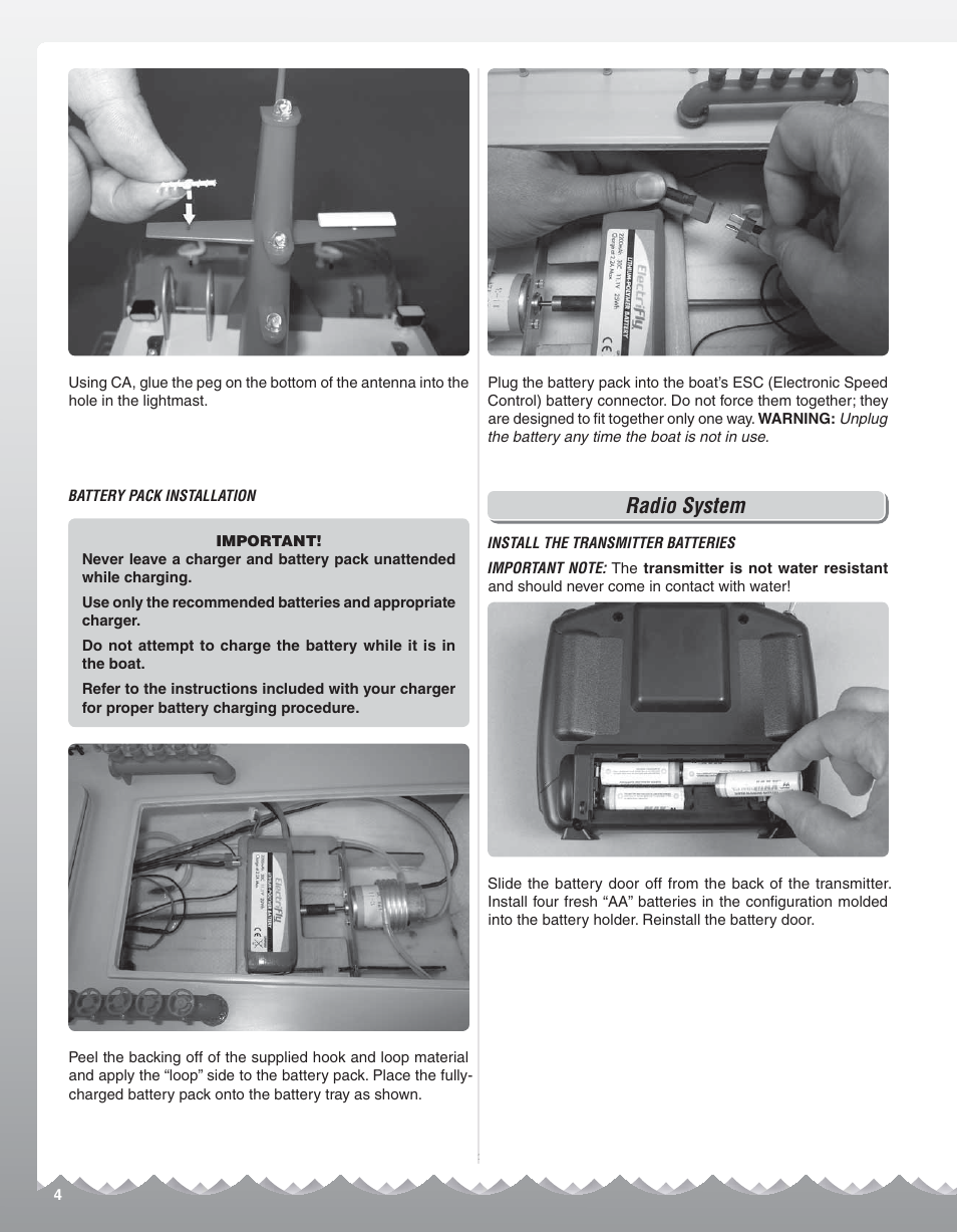 Radio system | AquaCraft Rescue 17 User Manual | Page 4 / 8